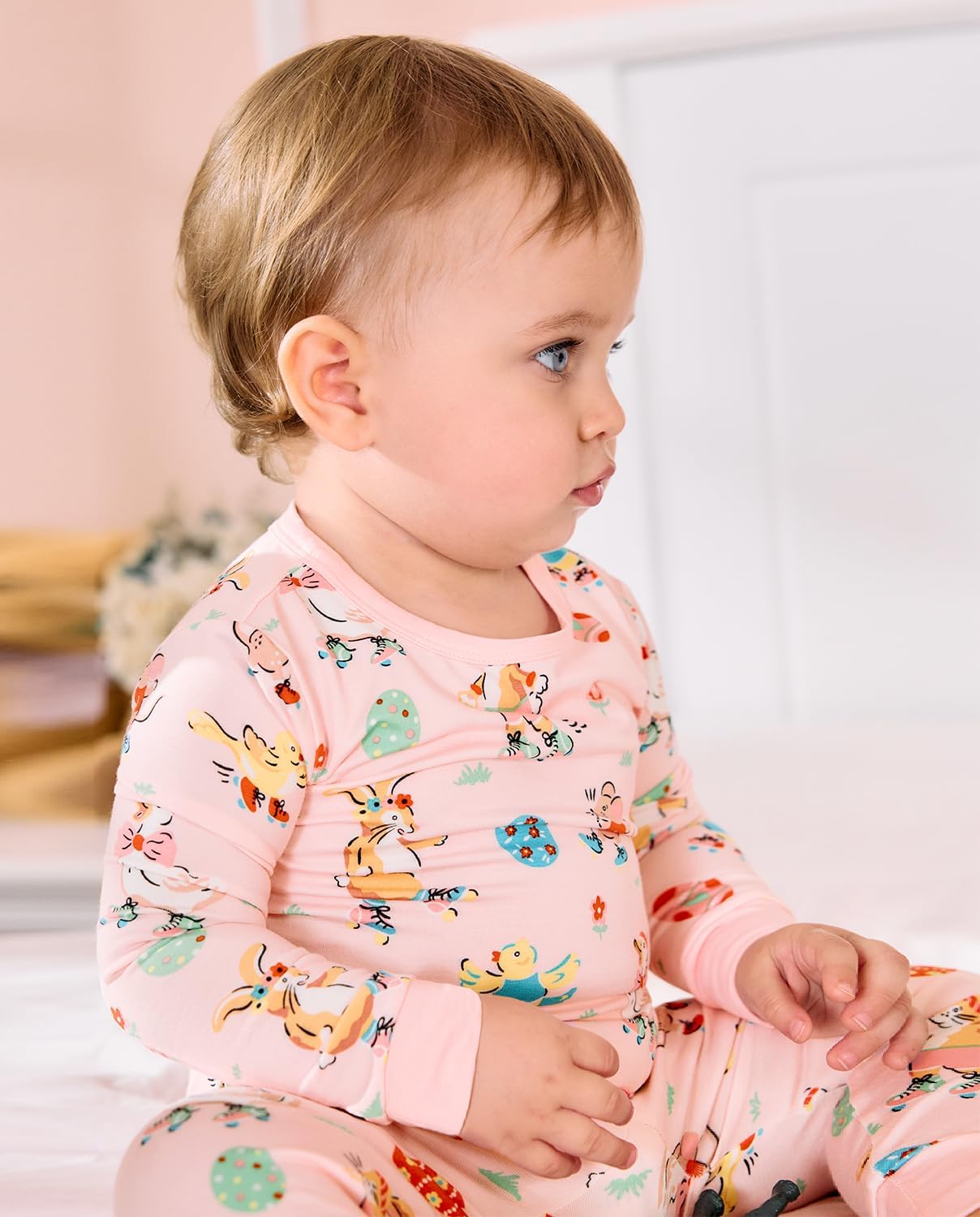 Detalle de babee Reshinee Bamboo Viscose Toddler Pajamas, Long-Sleeve Unicorn Mermaid 2-Piece