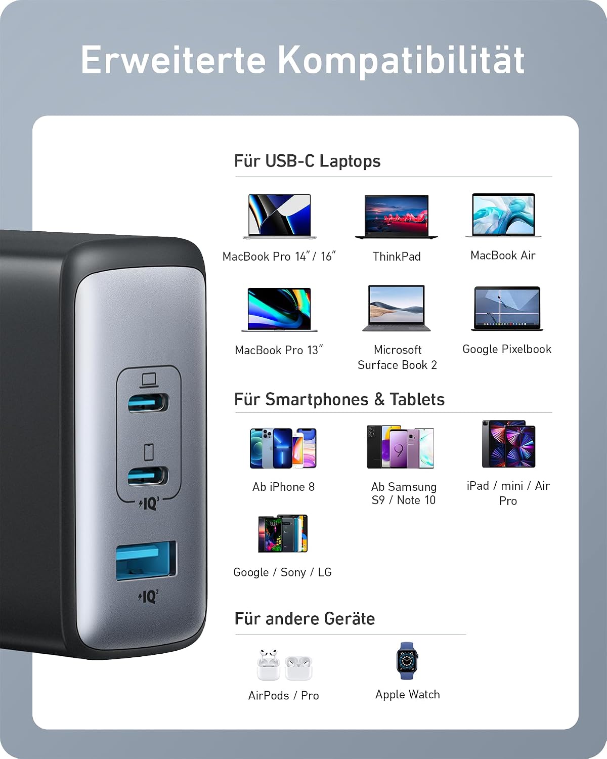 Thumbnail 6 de Anker 736 Nano II 100W USB-C Ladegerät – 3-Port Netzteil