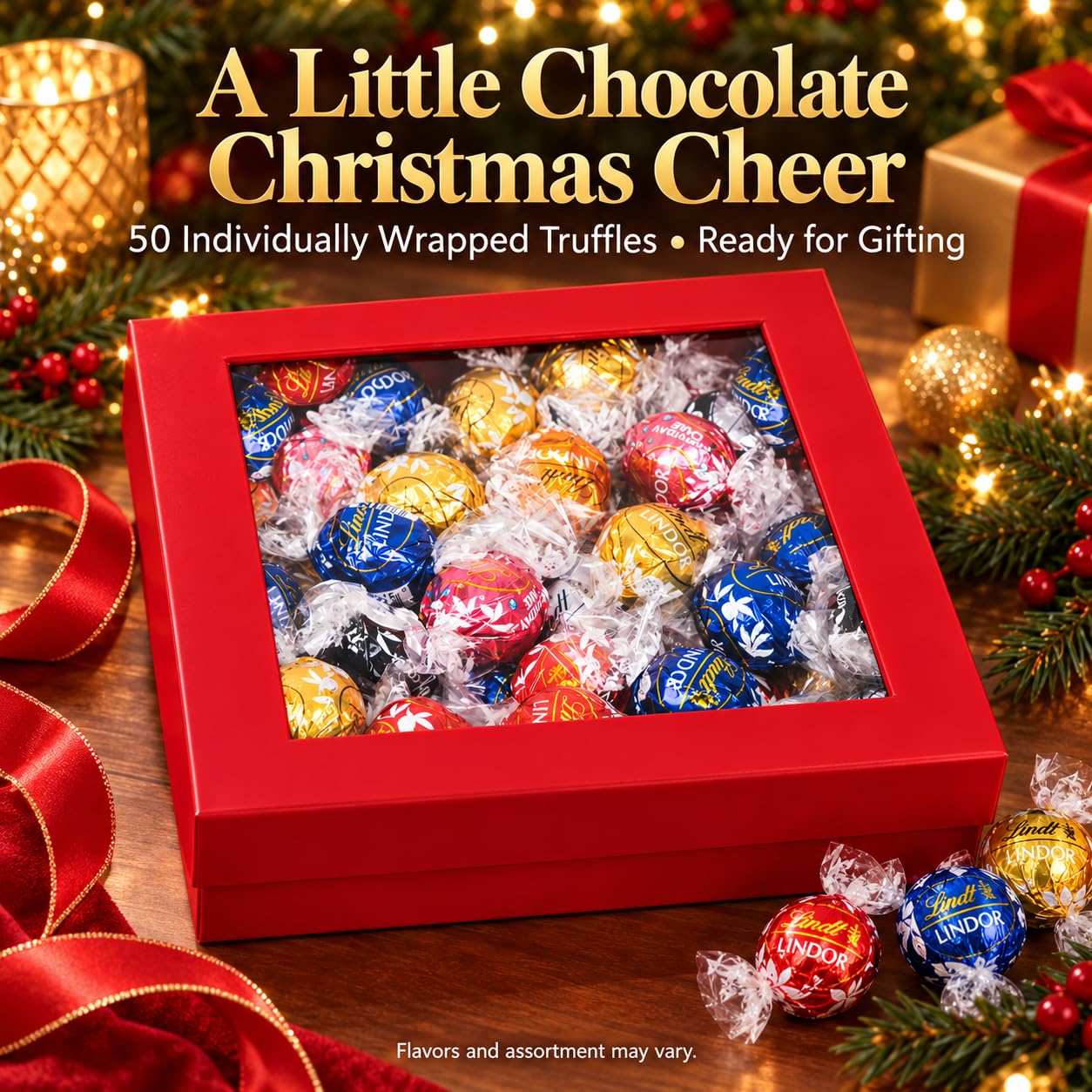 Detalle de Kandy Korner ZARA800BLK100ML Chocolate Truffle Gift Box, 50 Count