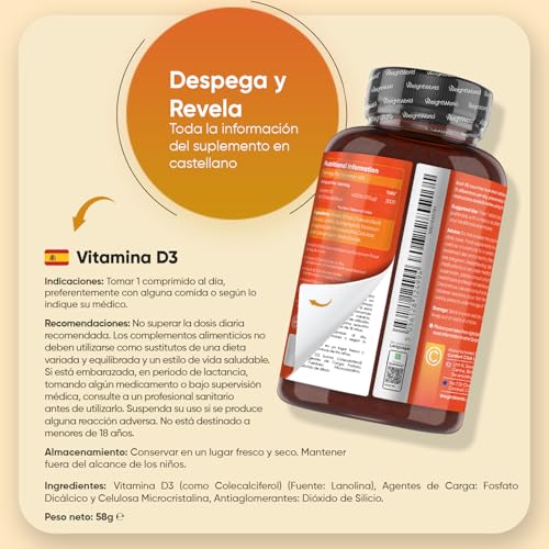 Thumbnail 4 de WeightWorld Vitamina D3 4000UI 400 comprimidos