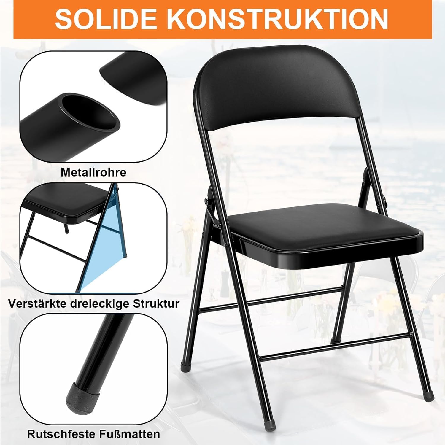 Thumbnail 3 de BULAGE Set di 2 sedie pieghevoli imbottite: comfort, robustez e versatilità per interno ed esterno