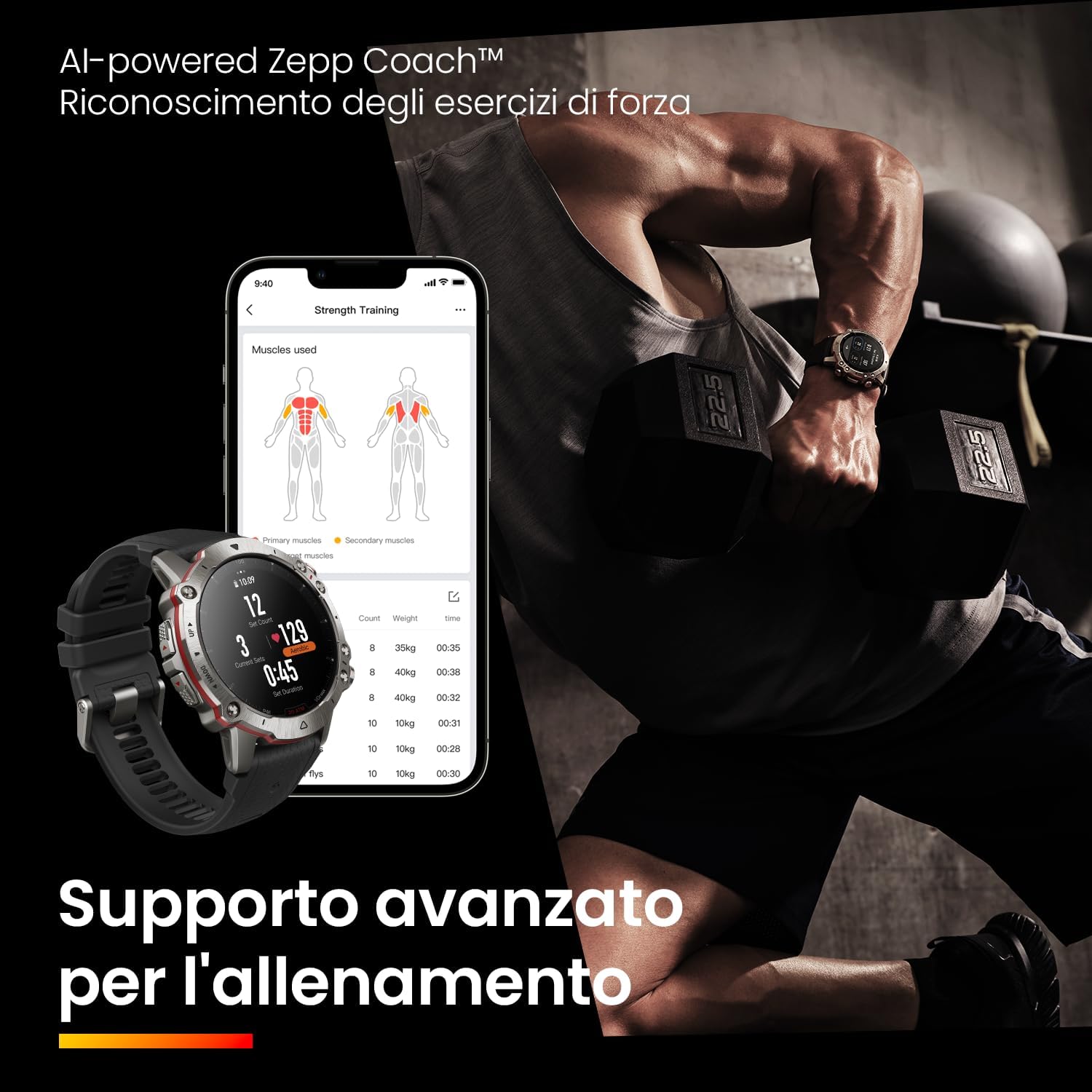 Thumbnail 6 de Amazfit Falcon 49 mm Smartwatch: titanio, zaffiro e GPS dual band per sportivi esigenti
