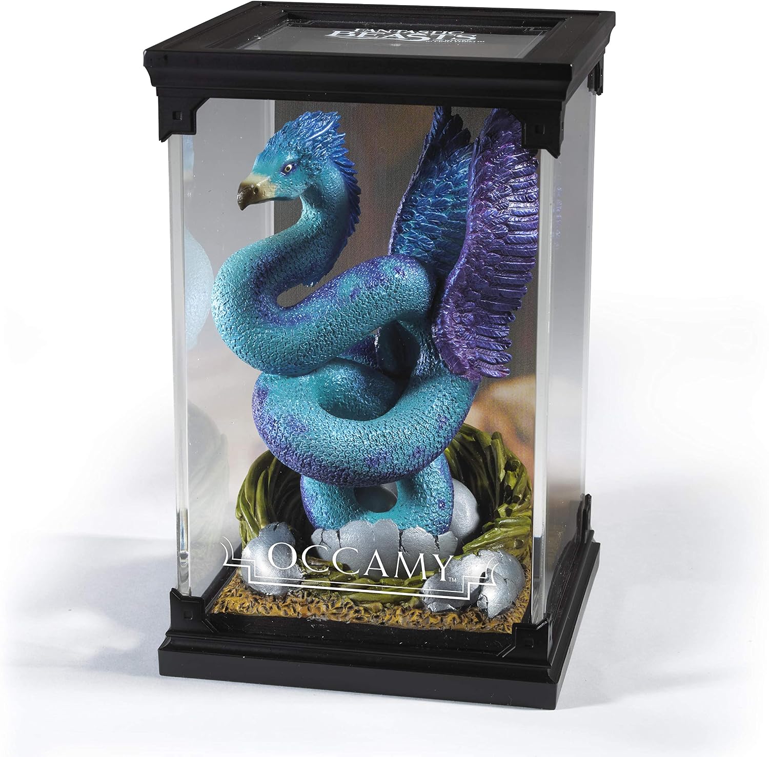 Detalle 2 de The Noble Collection Magical Creatures Occamy-figuur, handbeschilderd diorama