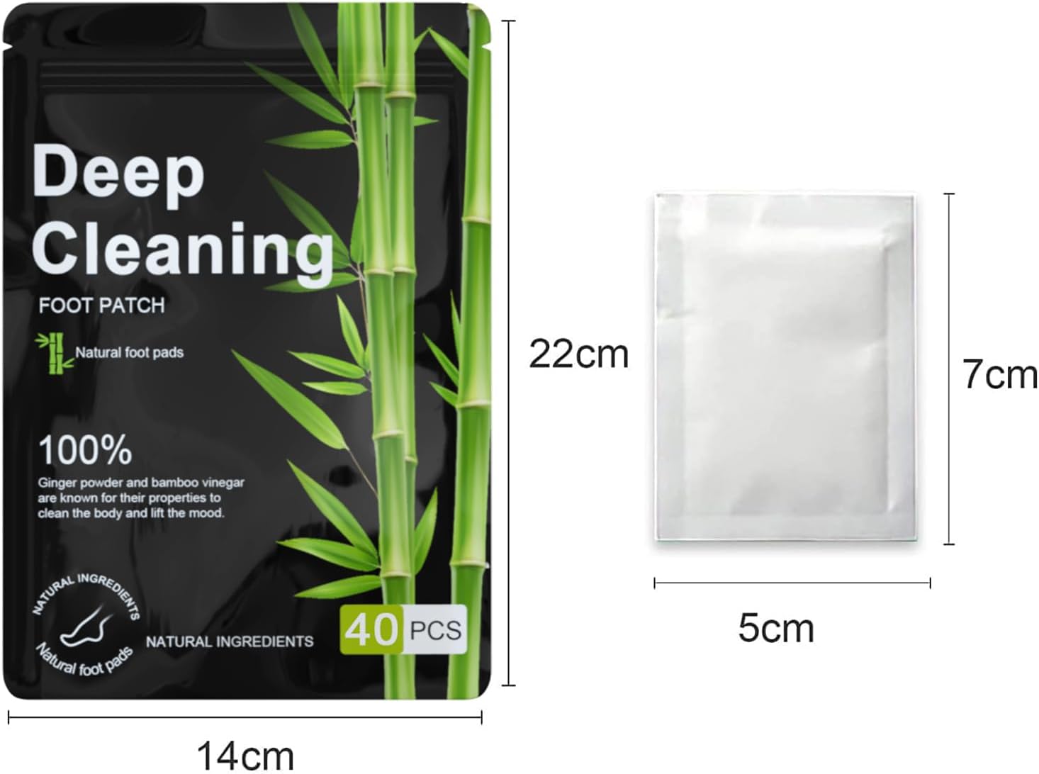 Detalle 2 de Foot Detox Patches, 40 Pcs – Natural Deep Cleansing Detox Foot Patches for Relieve Body Stress