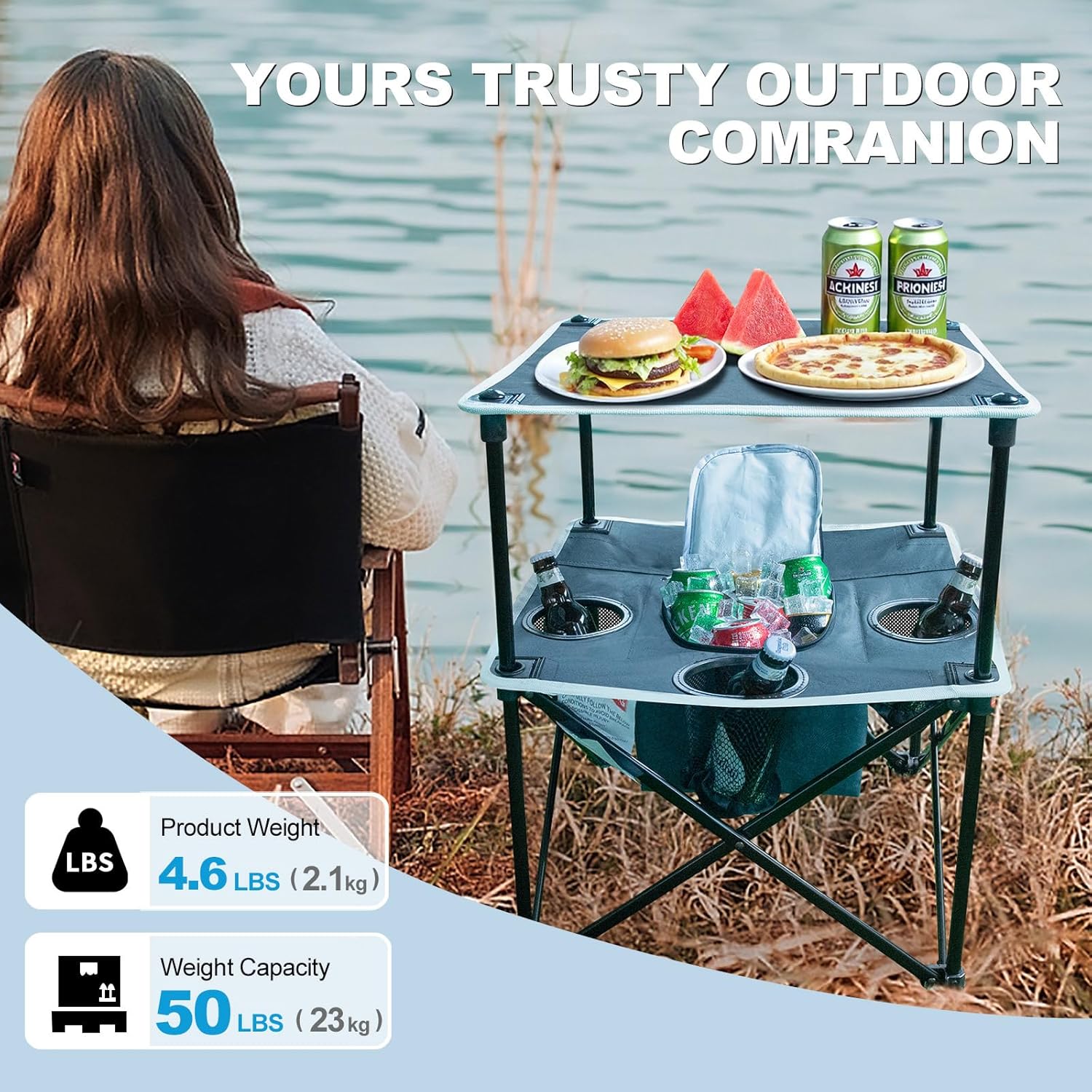 Thumbnail 2 de ARMOR CASTLE Folding Beach Table: Compact, Insulated Beach & Camp Table