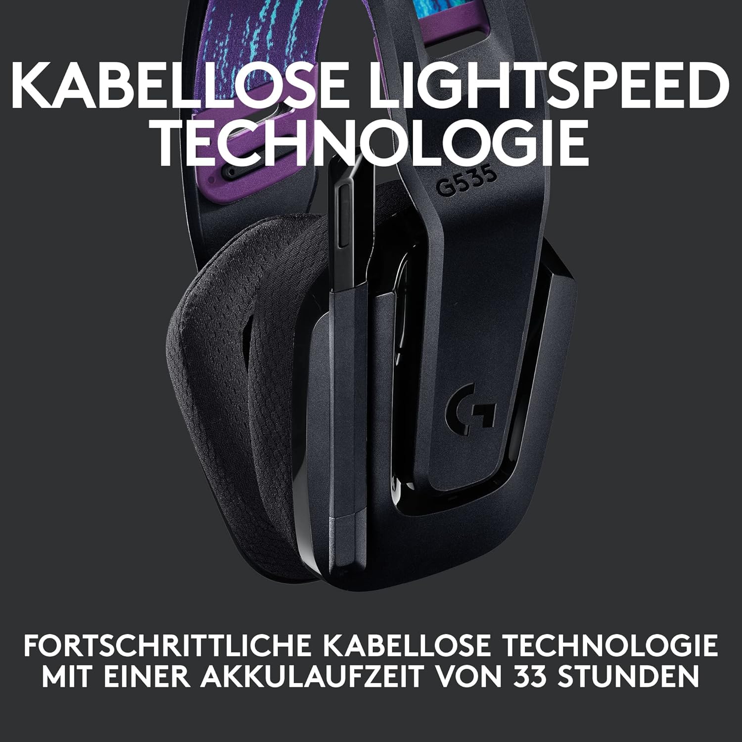 Thumbnail 1 de Logitech G535 LIGHTSPEED kabelloses Gaming-Headset (LIGHTSPEED, 33 Std. Akkulaufzeit, Flip-to-Mute) für PC/PS4/PS5