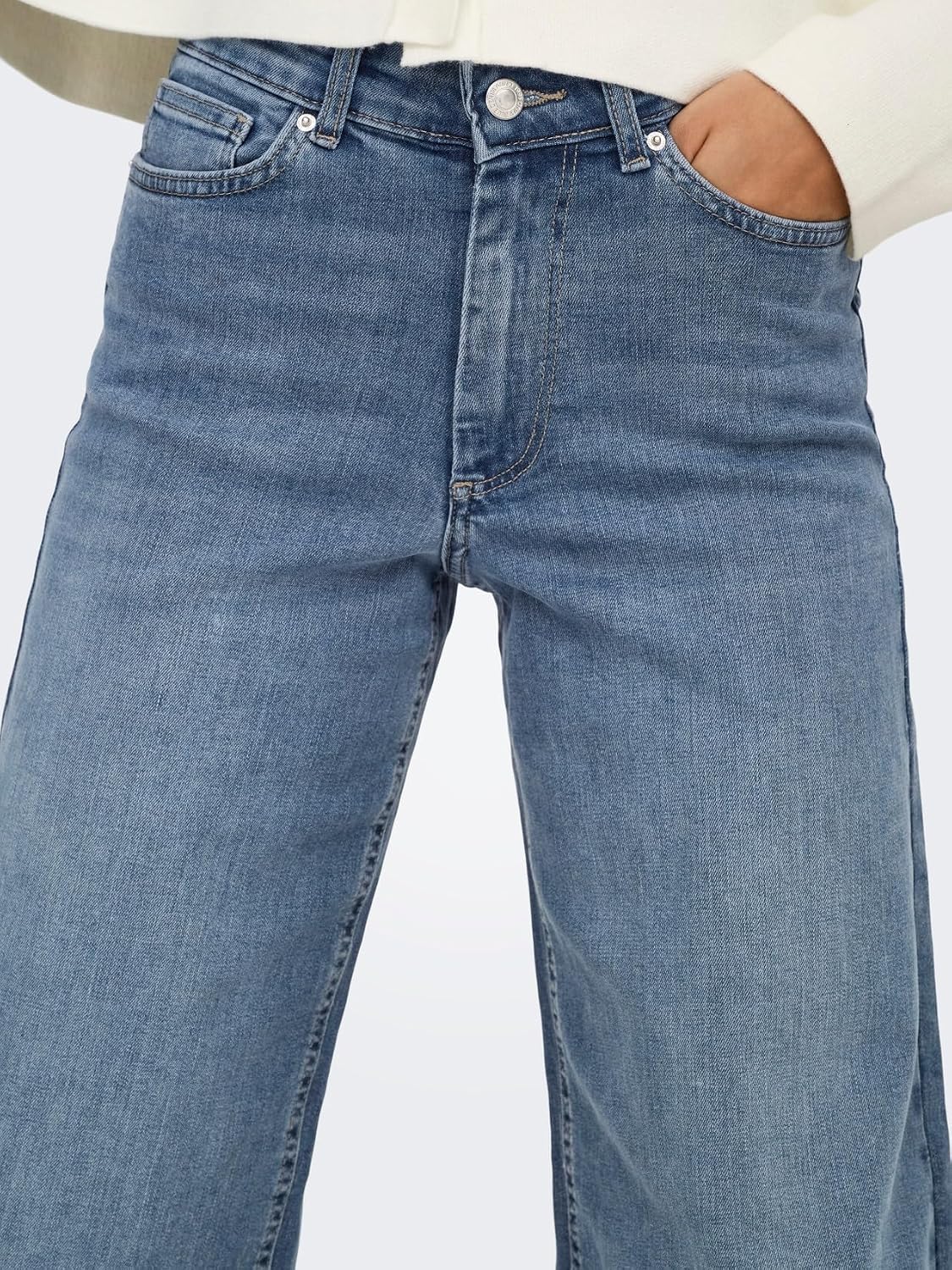 Detalle de ONLY Female Jeans mit weitem Bein ONLMADISON – hohe Taille für einen lässigen Look