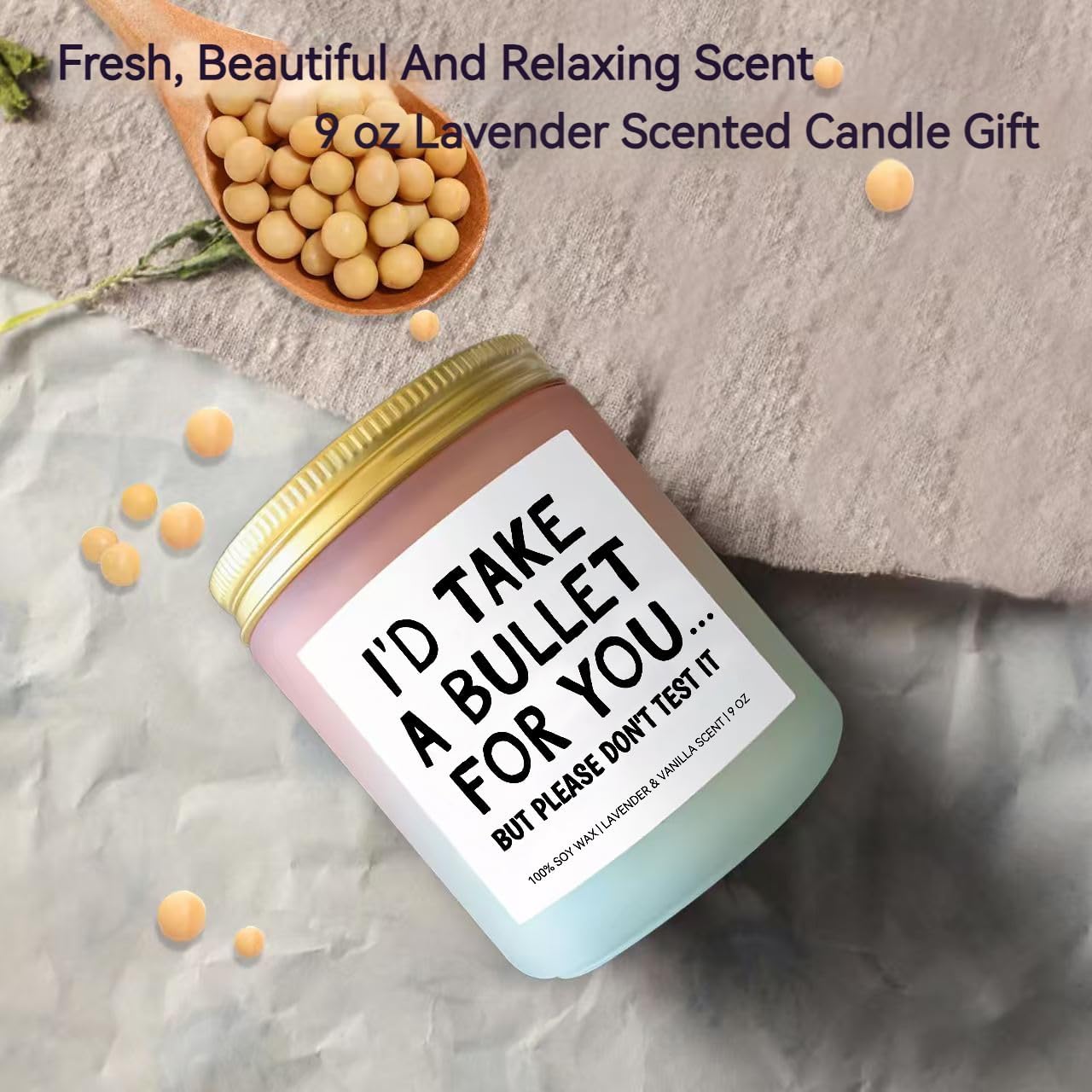 Thumbnail 5 de Lavender-scented 9 oz candle gift for women – funny friendship, BFF, sister, mum, bestie