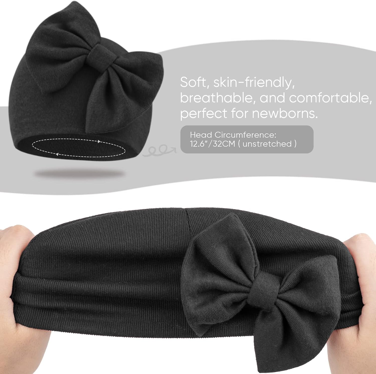 Thumbnail 6 de DRESHOW Neugeborene Set: 5 Hauben + 5 Fäustlinge für 0–6 Monate