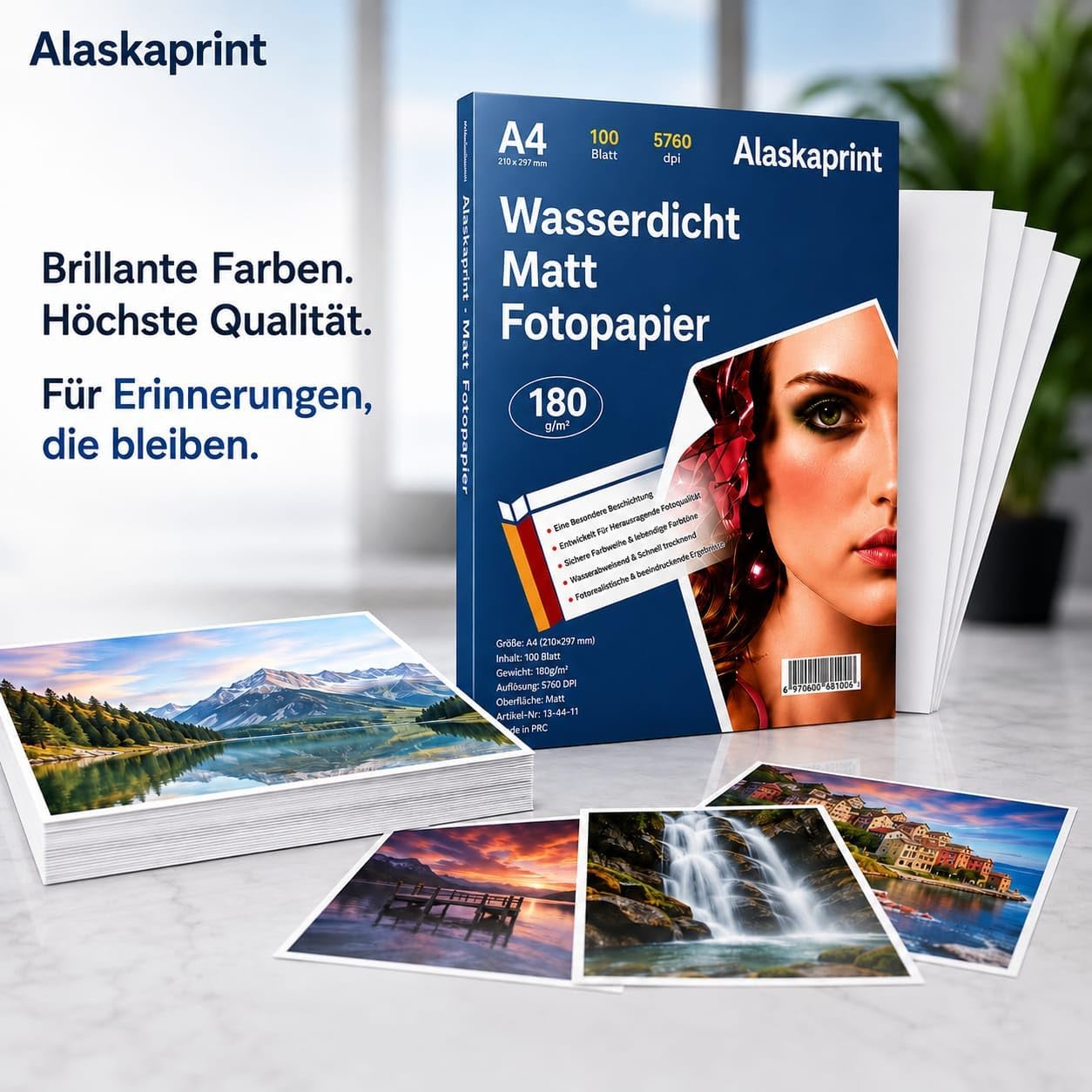 Thumbnail 1 de Fotopapier A4 Matt 180 g/m² 100 Blatt