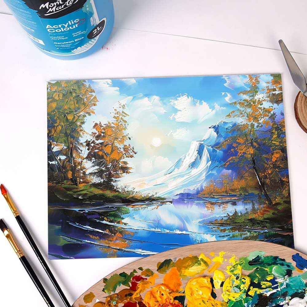 Thumbnail 4 de MONT MARTE Discovery School Acrylic, Titanium White (1/2 Gallon) – Fast Drying, Excellent Coverage