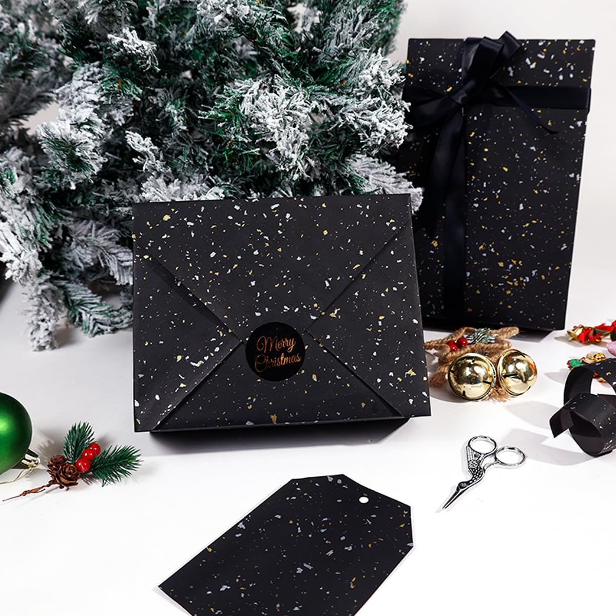 Thumbnail 3 de HBell black wrapping paper roll 43cm