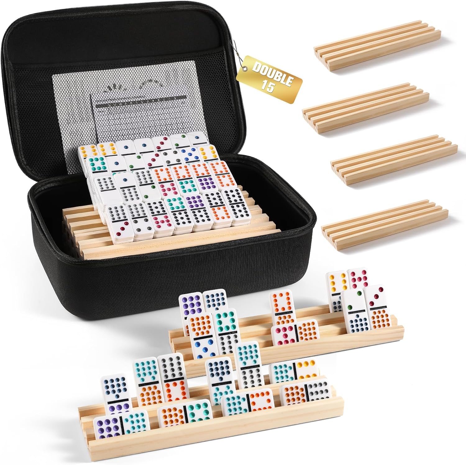Thumbnail 6 de Mexican Train Dominoes Set Double 12