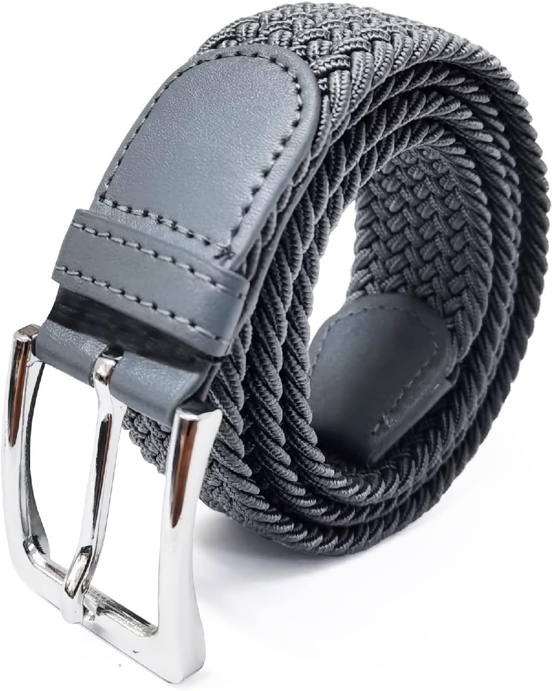 Detalle de Glamexx24 Elastischer Gürtel Unisex – Geflochten, stufenlos verstellbar, 3,5 cm Breite