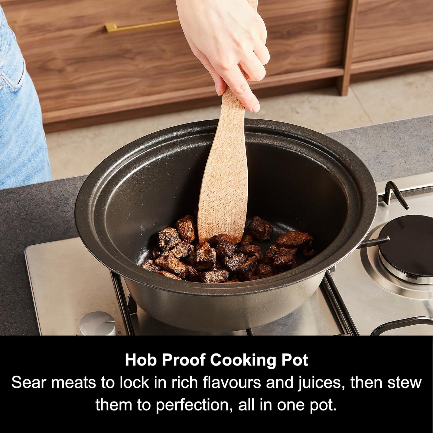 Thumbnail 5 de Morphy Richards Accents 3.5L Sear & Stew Slow Cooker (460023) with Shatter Resistant Glass Lid