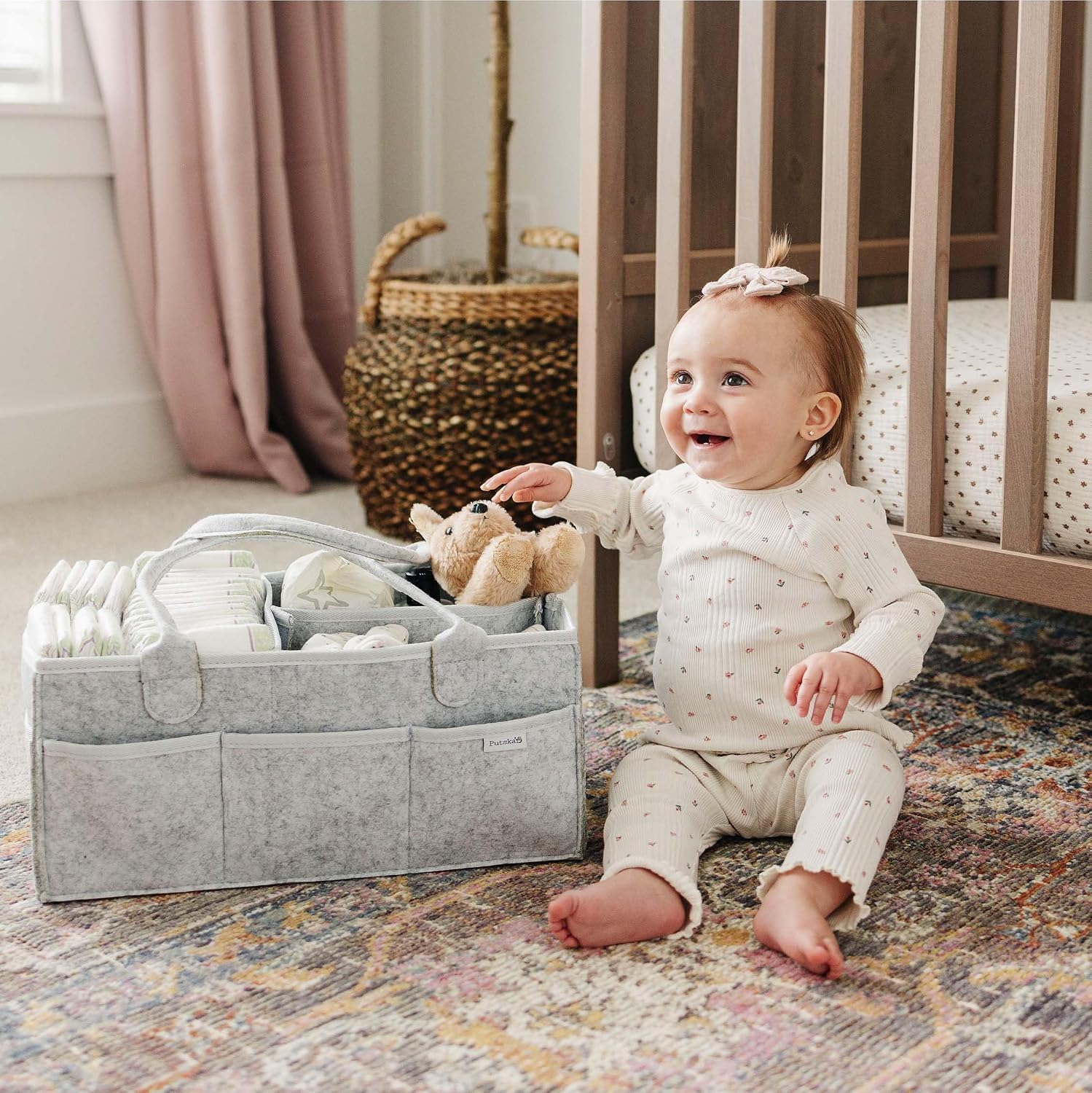 Thumbnail 1 de PUTSKA Baby Nappy Caddy Organizer Set