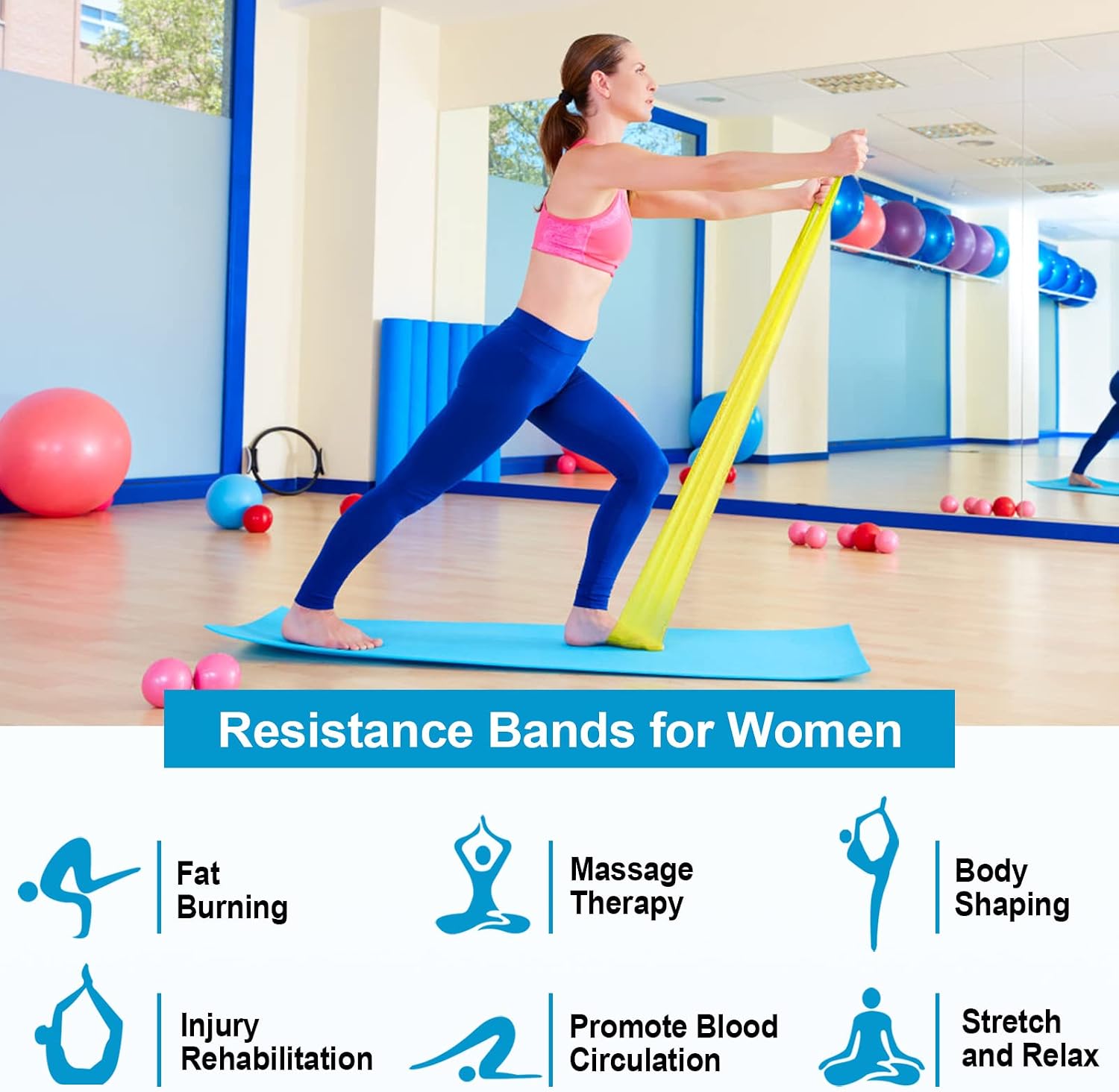Thumbnail 1 de Resistance Bands Set 1.5m — 3-level workout bands 🏋