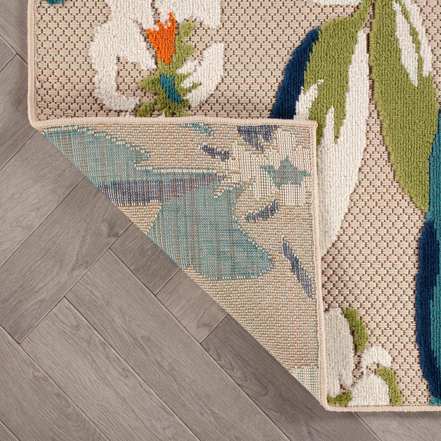Detalle de Rugshop Floral Patio Rug, 6'6" x 6'6