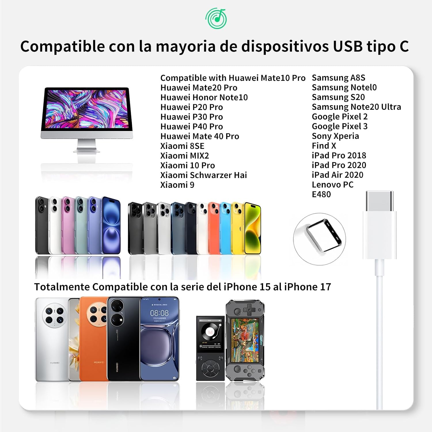 Thumbnail 4 de Auriculares USB C con micrófono y control de volumen