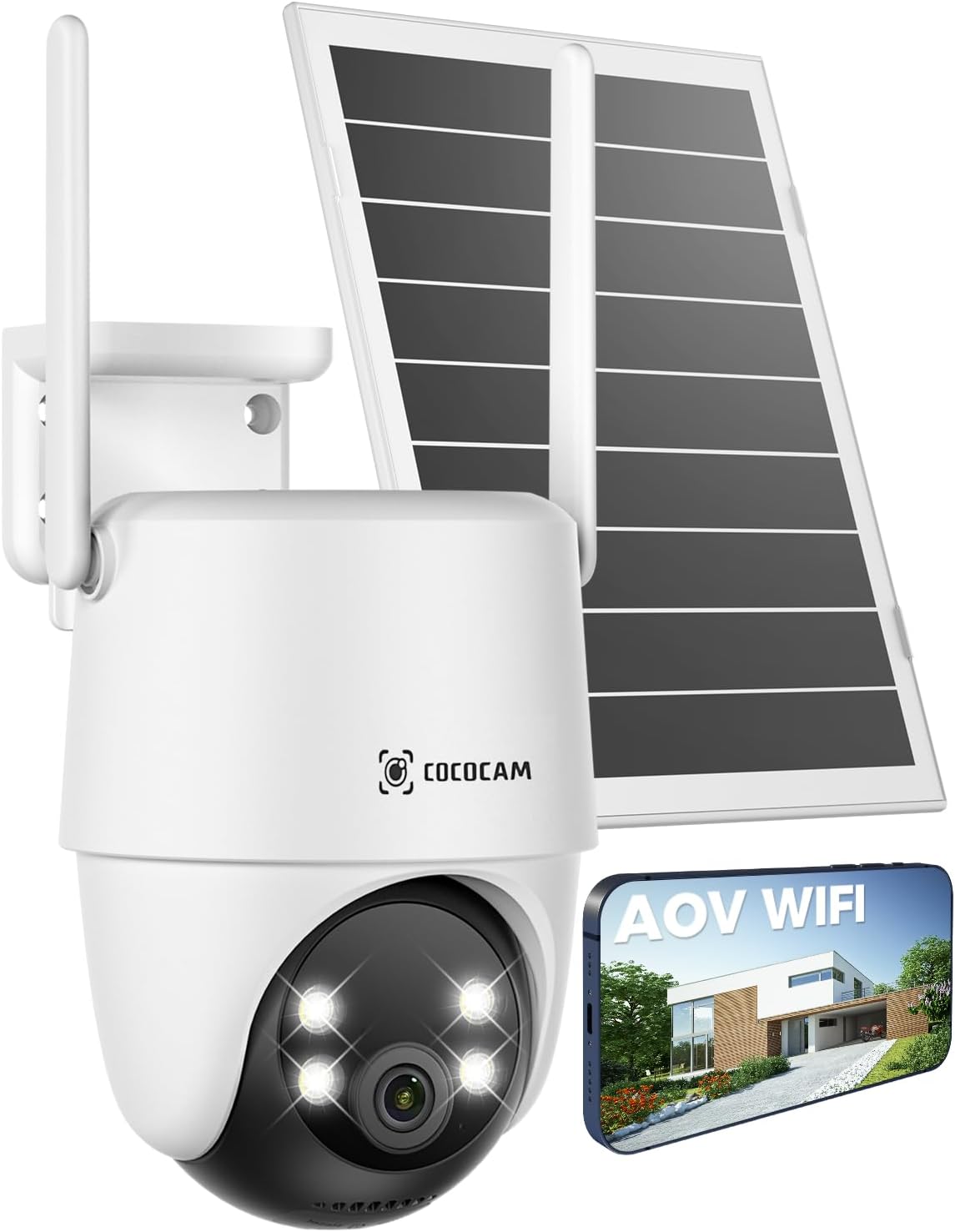 Detalle de COCOCAM AOV 2K PTZ 10000mAh cámara exterior