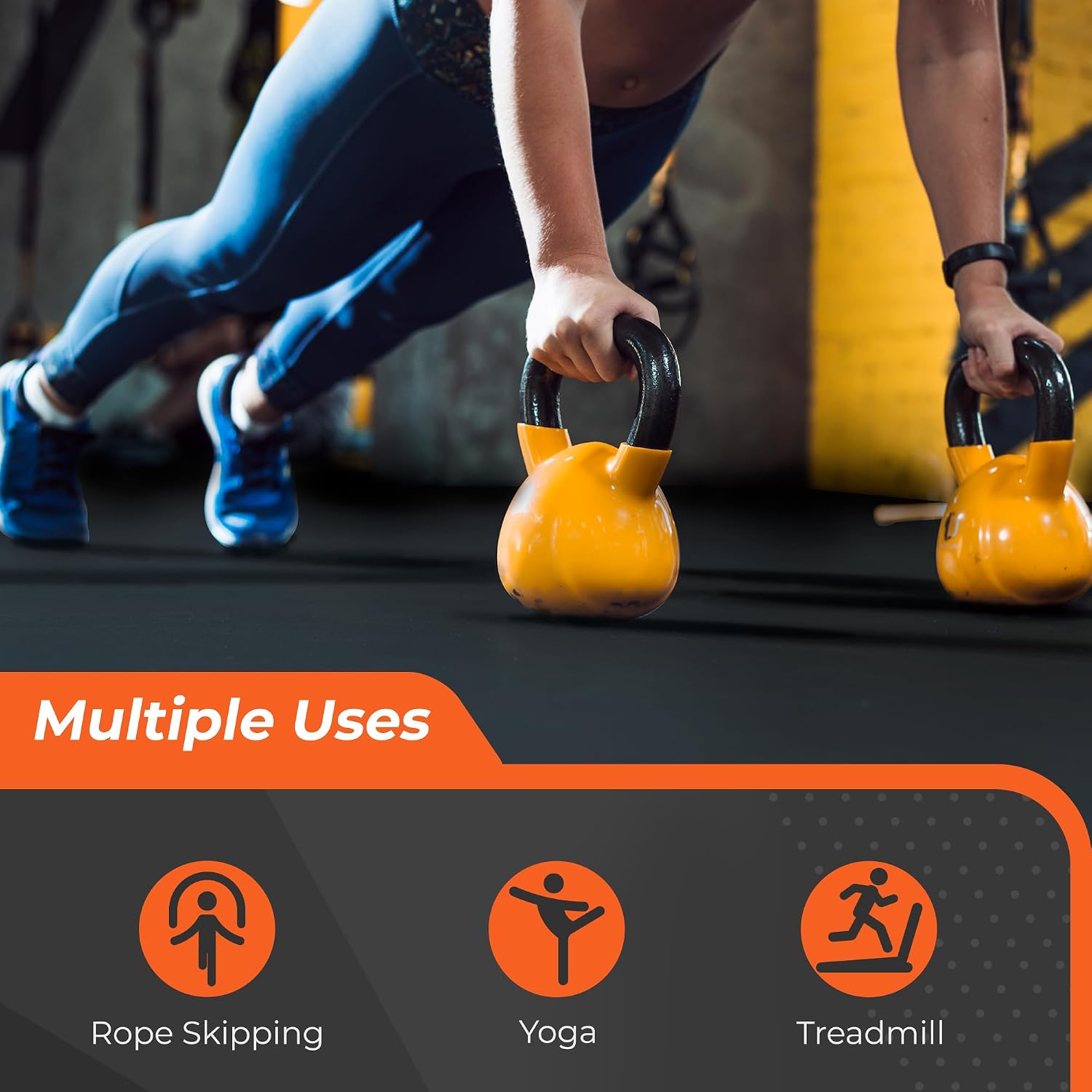 Thumbnail 4 de SUPERJARE 0.4" Thick Interlocking Gym Mats 96 sq ft ๐