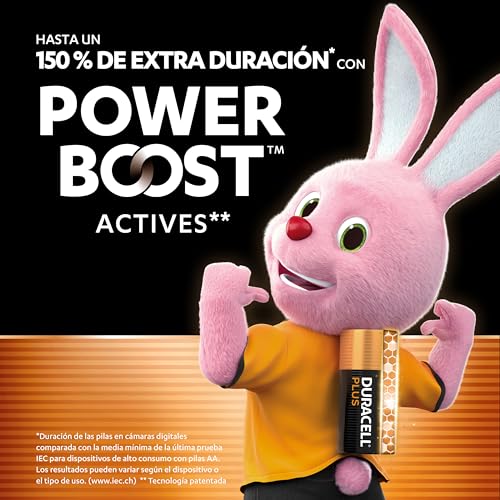 Detalle 2 de Duracell Plus Pilas AA (Paquete de 8) con Power Boost y envase 0% plástico