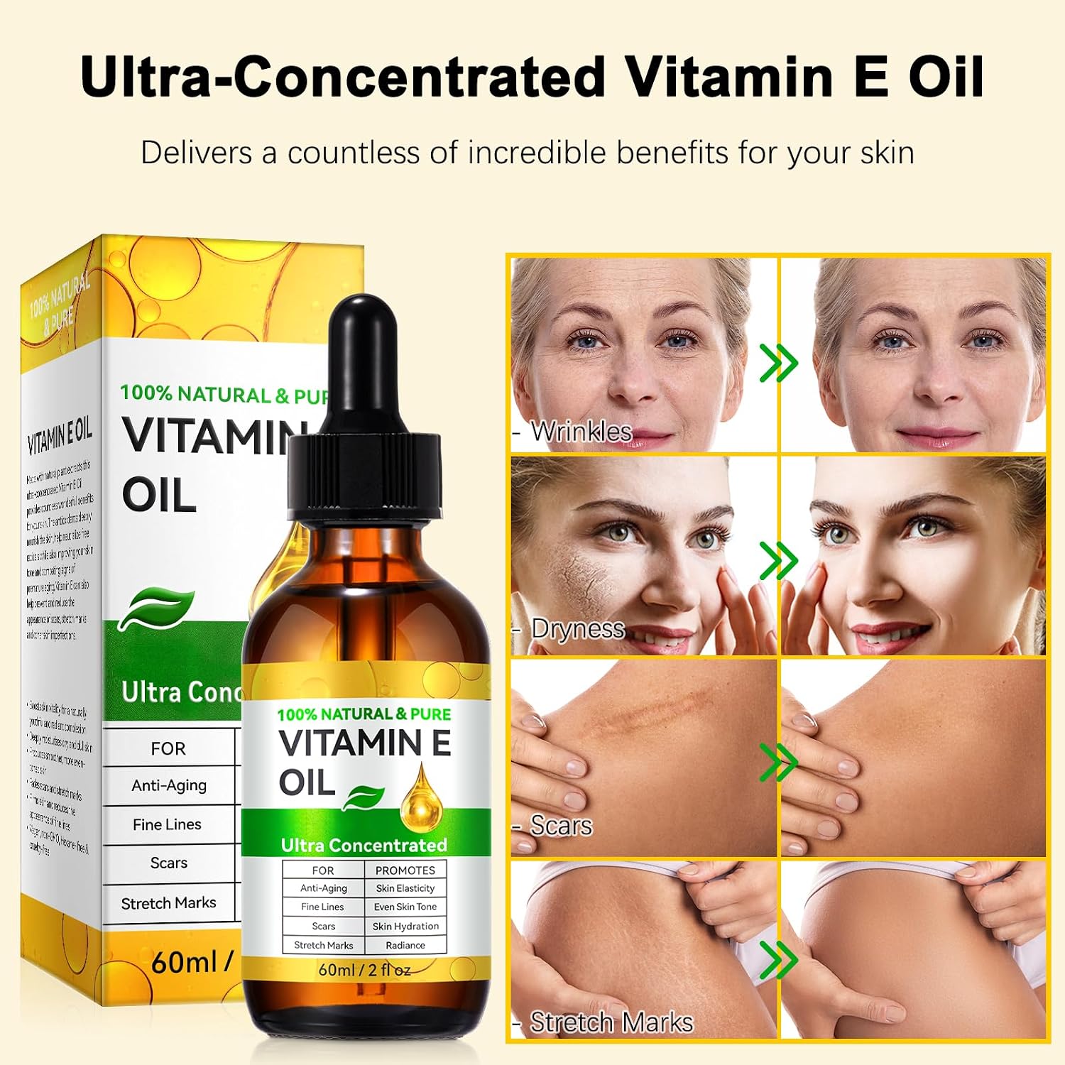 Detalle 2 de flasture Vitamin E Oil 75,000 IU, 2 Fl Oz