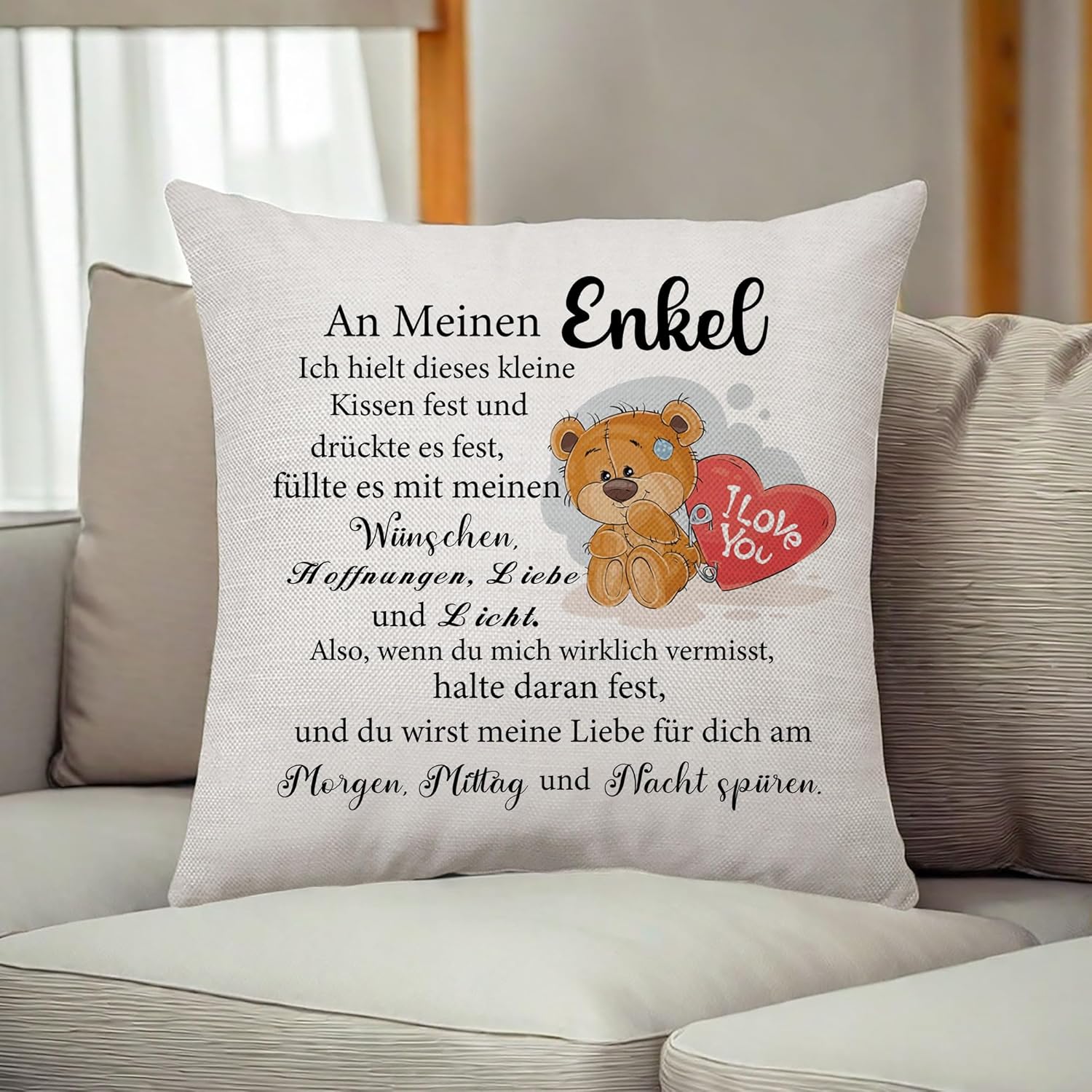 Detalle 2 de Enkel-Kissenbezug 45 x 45 cm zum Geburtstag