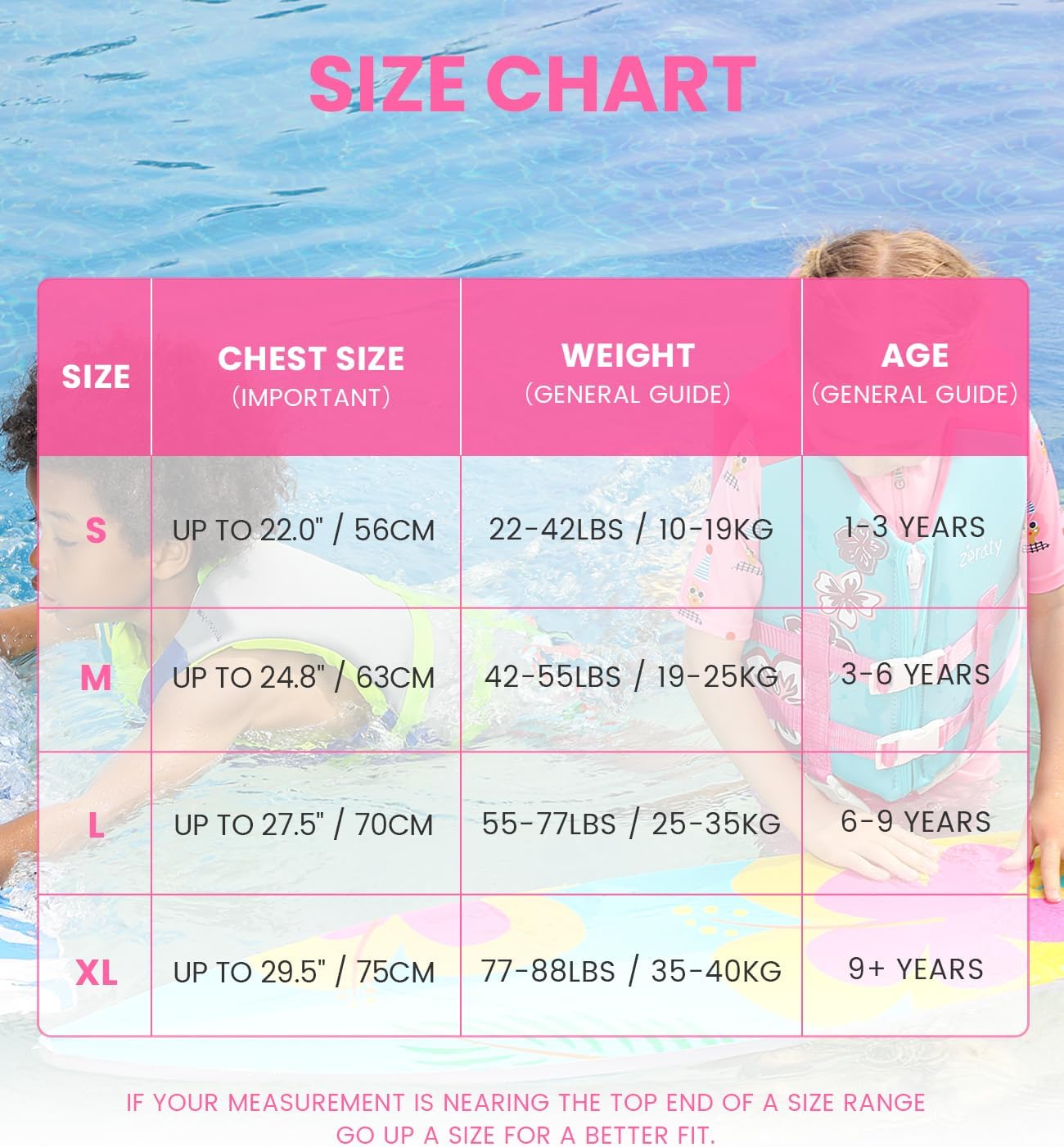 Thumbnail 1 de Zeraty Toddler Swim Vest Neoprene Kids Float Jacket – Safe, Comfortable Water Aid for 20–80 Lbs
