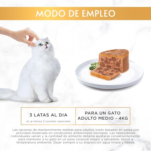 Detalle de GOURMET Gold Terrine: Paté de Pollo para Gato Adulto, Pack de 24 latas de 85 g