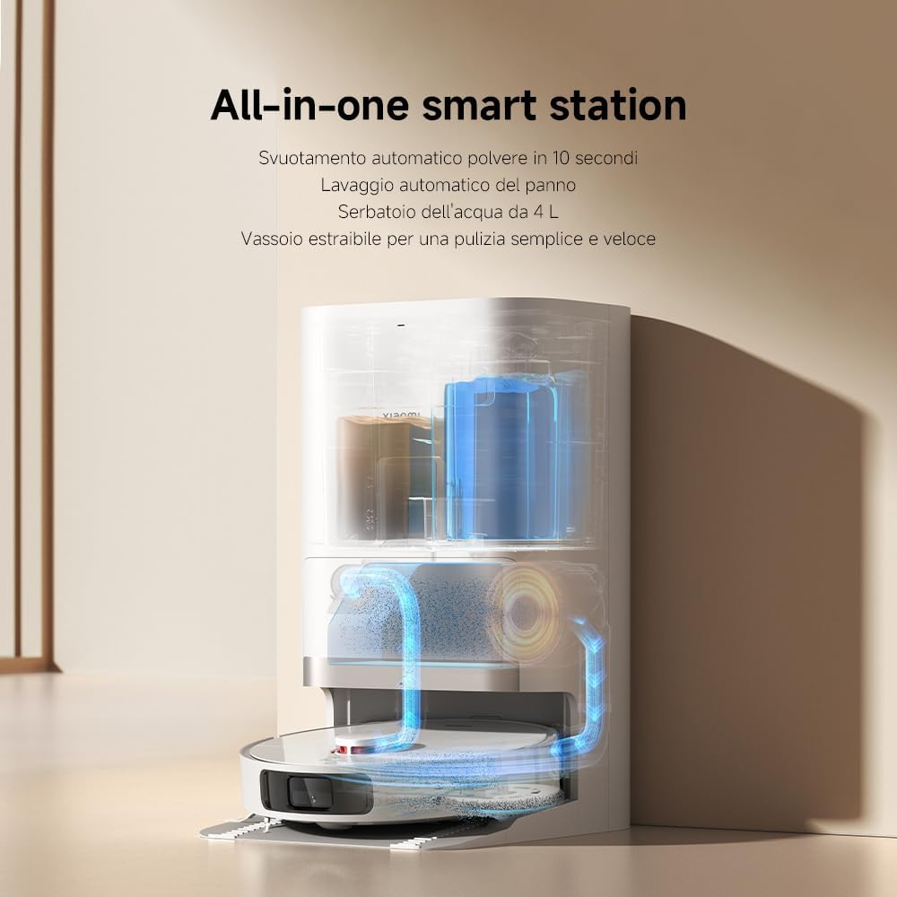 Thumbnail 4 de Xiaomi Robot Vacuum X20+ – Robot aspirapolvere e lavapavimenti con stazione smart all-in-one, 6.000 Pa e navigazione Laser 3D