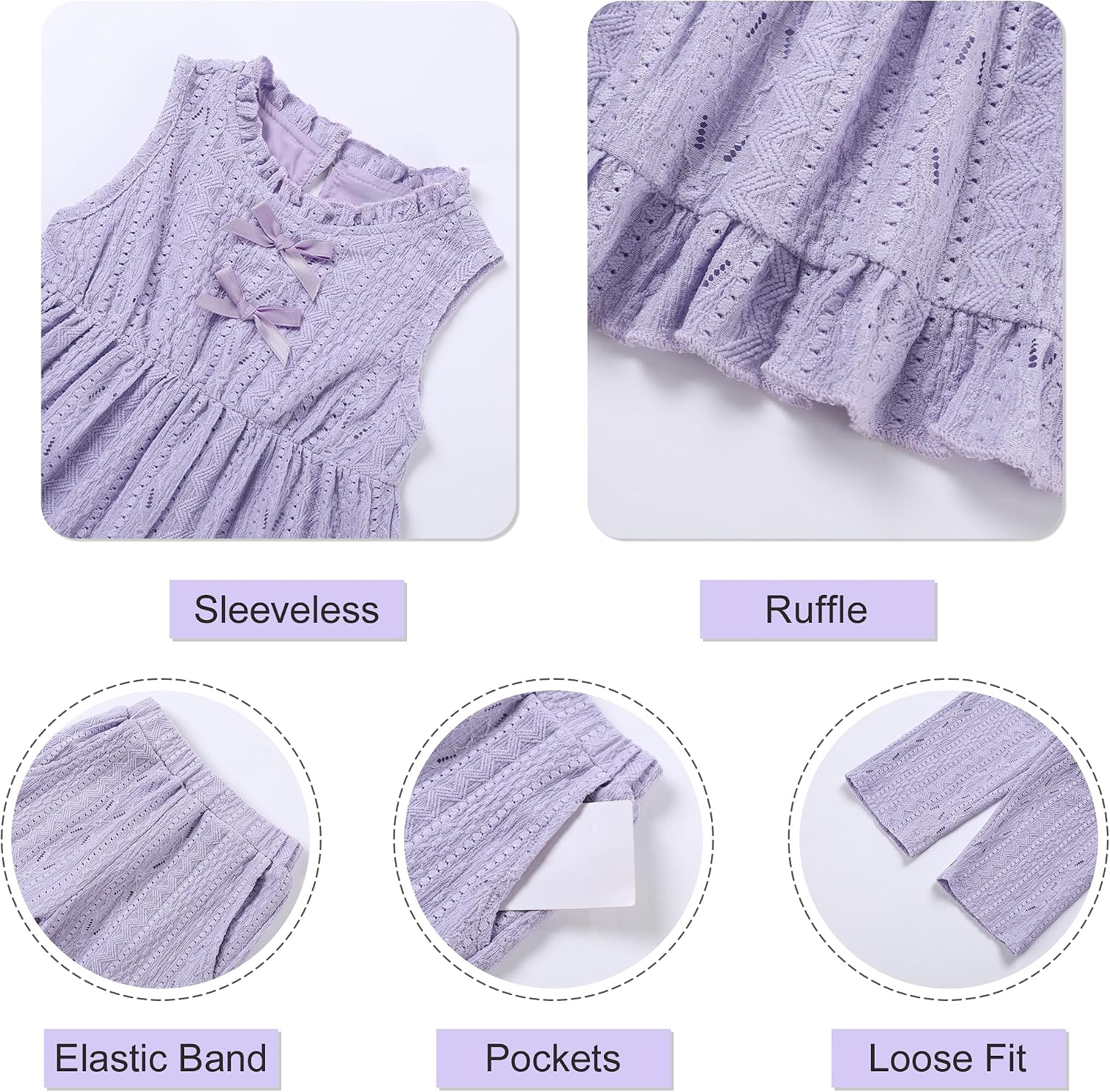 Detalle de Latnnut Toddler Girls Outfit, 2-Piece Set