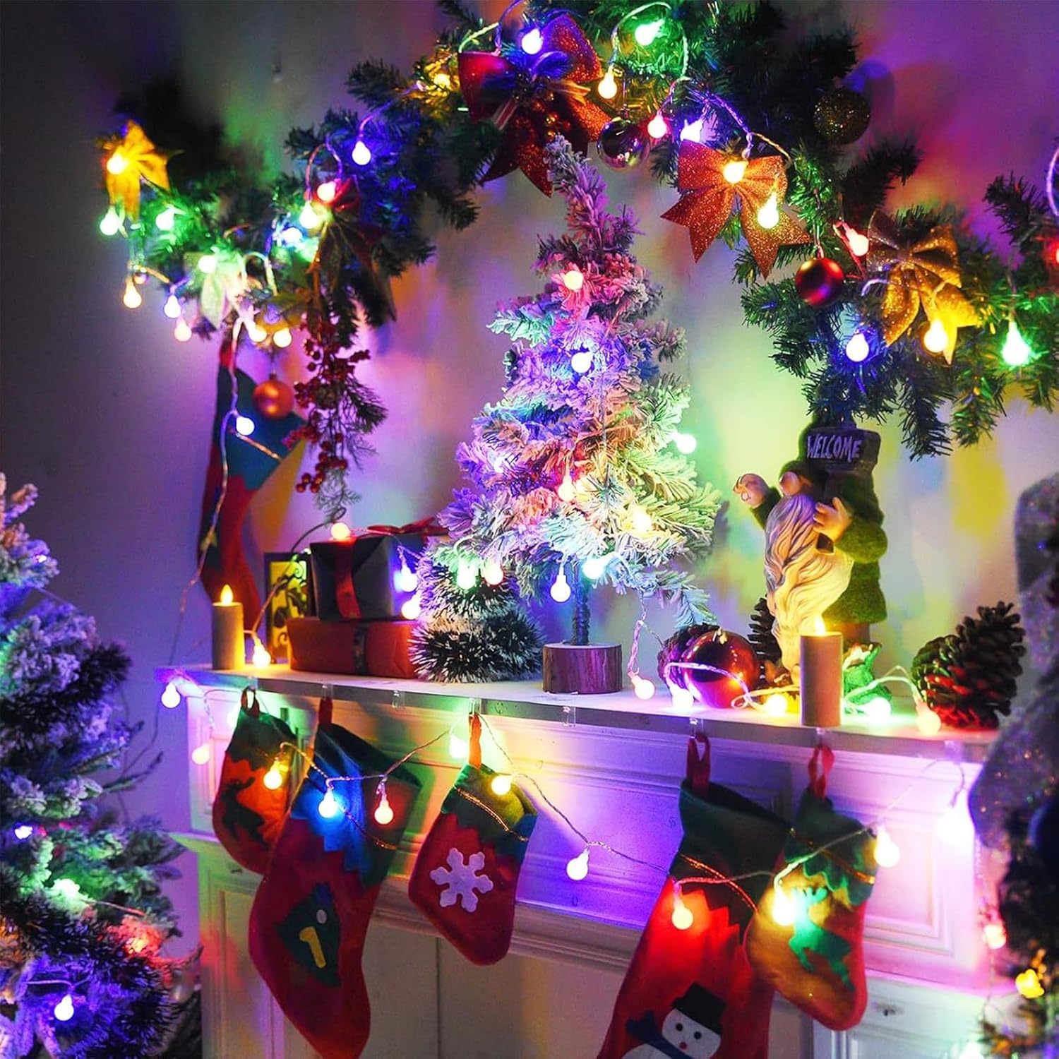 Thumbnail 5 de ENLACE LED Kugel-Lichterkette 4 m, 40 bunte LEDs – batteriebetrieben