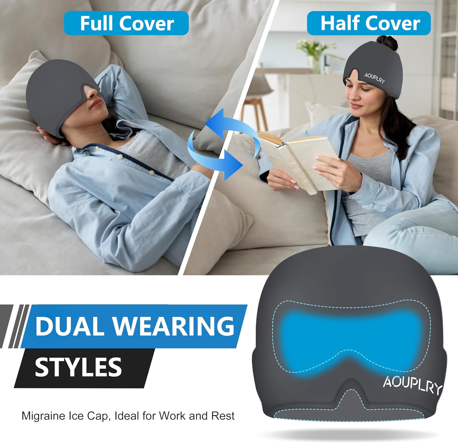 Thumbnail 6 de Migraine Cap: 360° Hot & Cold Therapy Relief for Headache Suffering