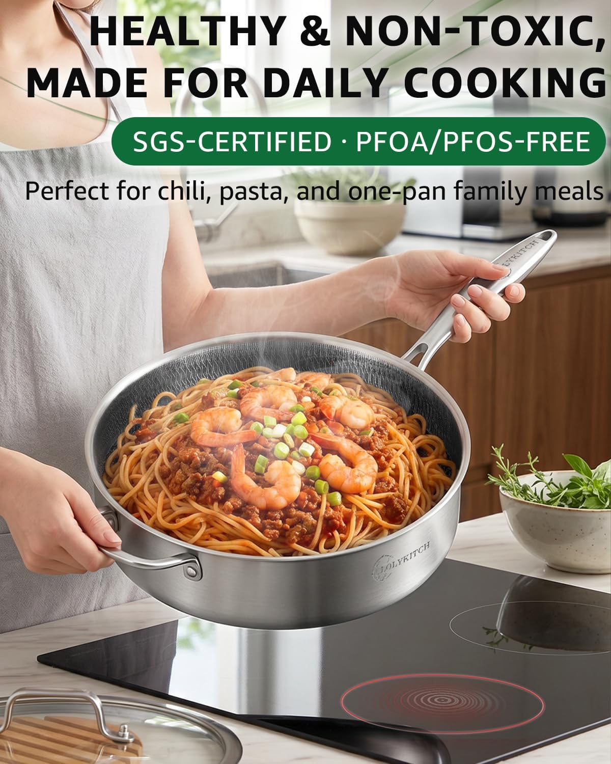 Detalle 2 de LOLYKITCH Deep Skillet, 12-Inch