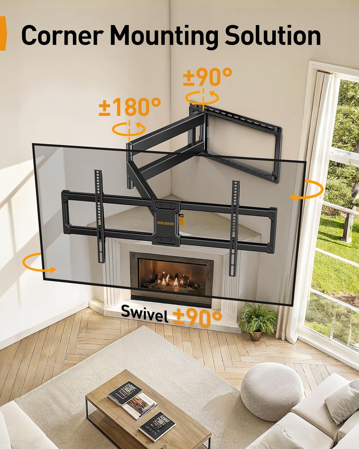 Thumbnail 5 de Perlegear PGXLF02 Full Motion TV Mount 150 lbs