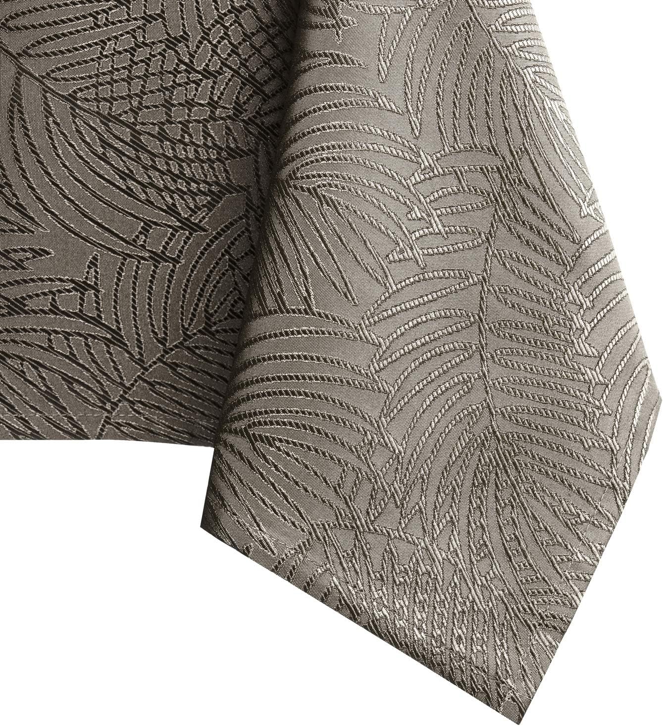 Thumbnail 2 de AmeliaHome Nappe Effet Lotus déperlant Polyester Cappuccino Gaia 140x260 cm