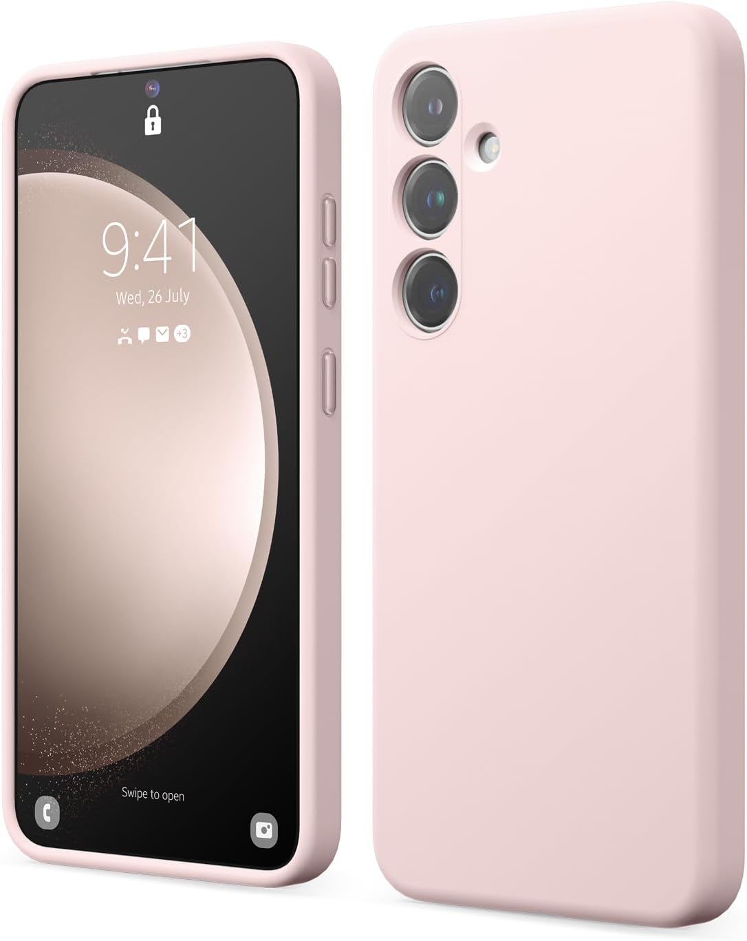 Detalle de elago Coque en silicone liquide pour Samsung Galaxy S24 Plus (rose) — protection intégrale à 4 couches, doublure microfibre anti-rayures