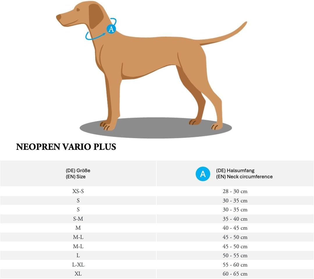 Detalle 2 de Hunter Hundehalsung NEOPREN Vario Plus – Größe M/2,0 cm, Kupfer/Grau