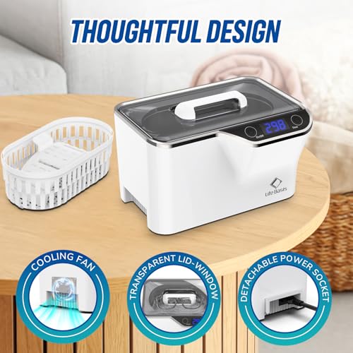 Thumbnail 4 de LifeBasis CDS-100 Ultrasonic Cleaner: 600ML Jewellery Cleaner with 48KHz Power for Jewellery, Glass, Watches and More