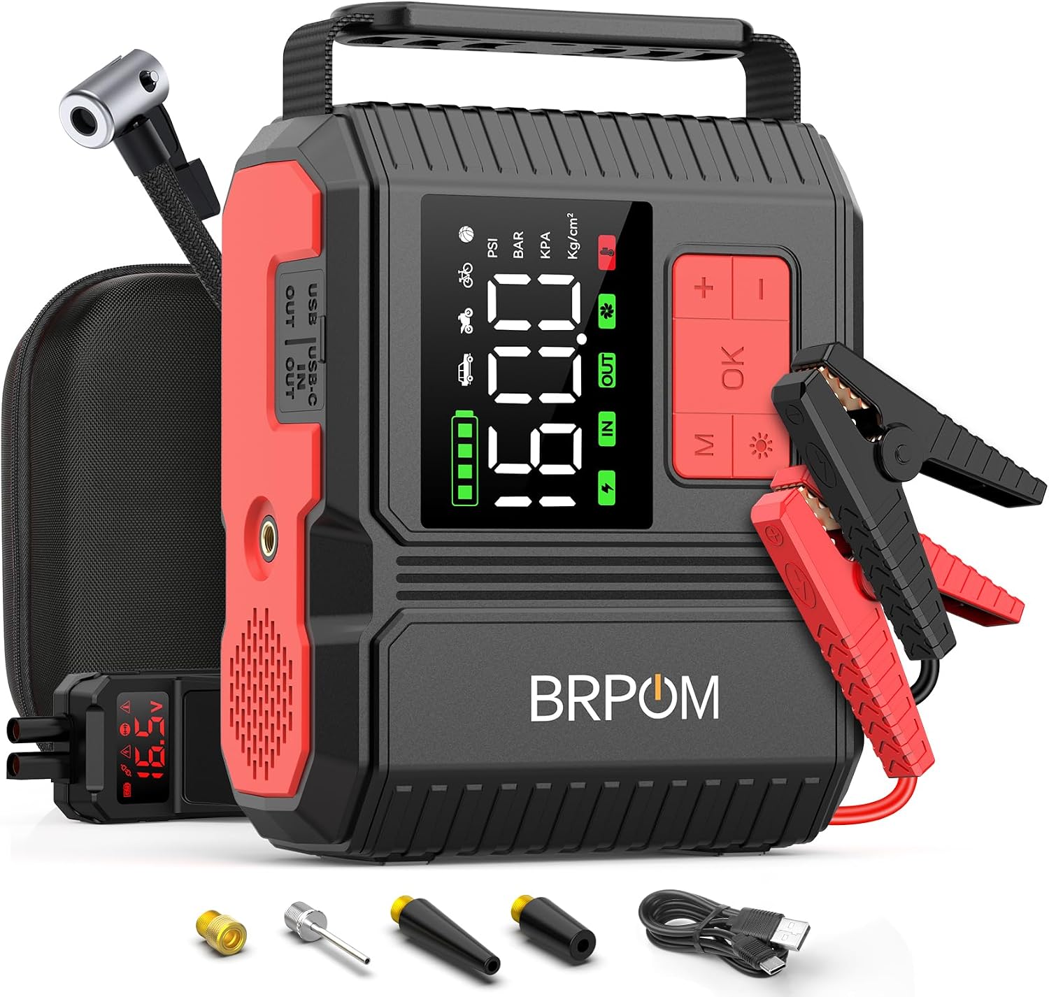 Detalle de Car Jump Starter with Air Compressor, 9000A Peak