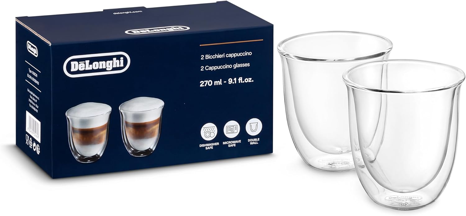 Thumbnail 4 de De'Longhi DLSC310 double-walled espresso glass set of 2