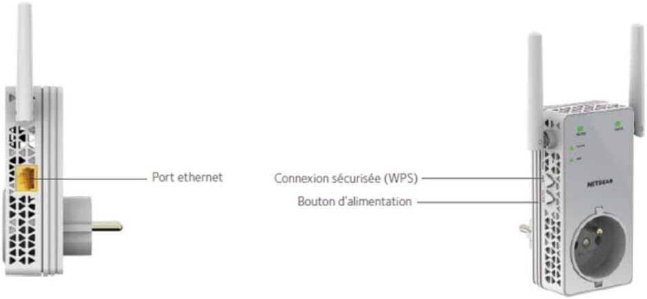 Detalle de NETGEAR repeater EX3800 – kompakter AC750-Repeater für besseres WLAN im Heimnetz