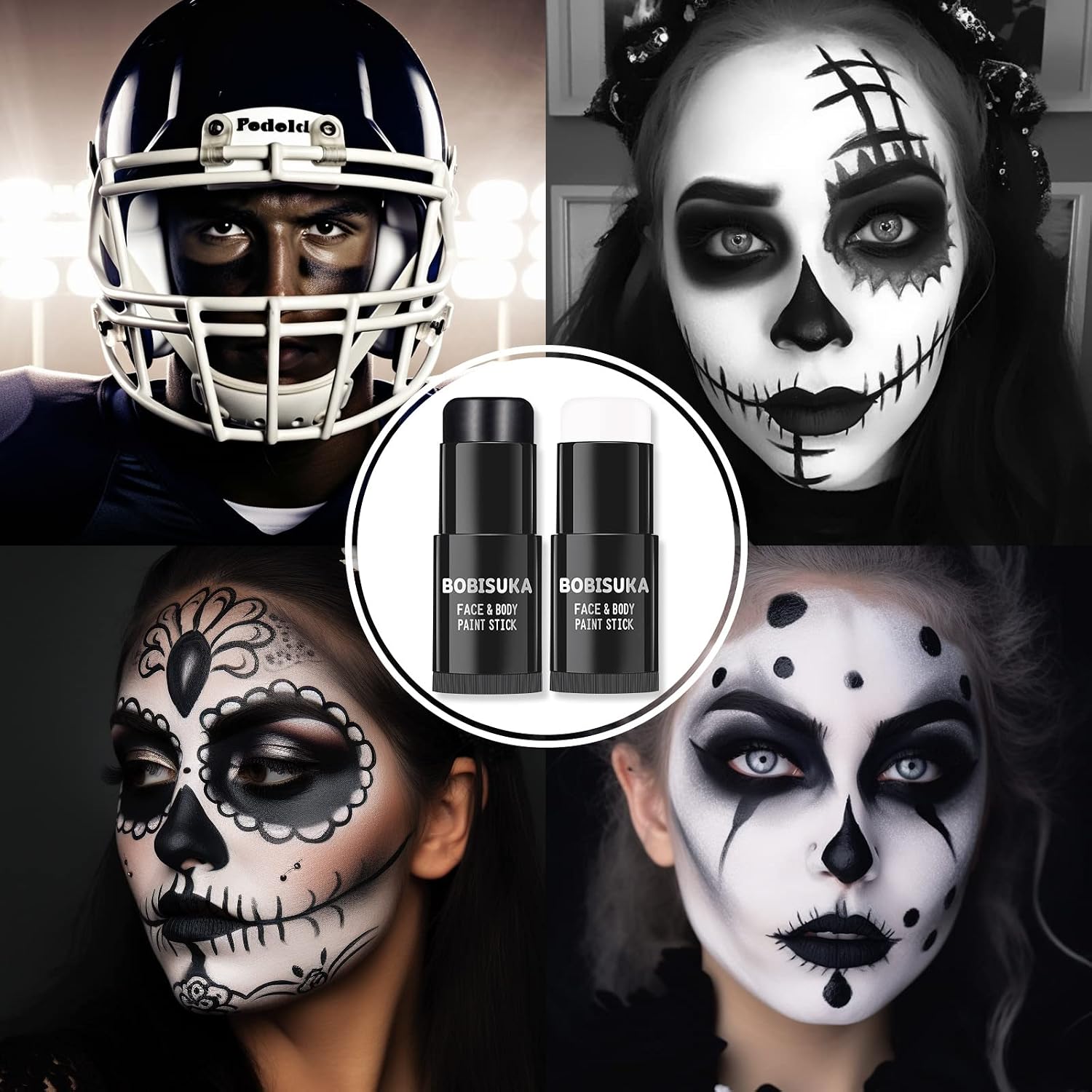 Detalle 2 de BOBISUKA Face Paint Stick Set with Setting Powder