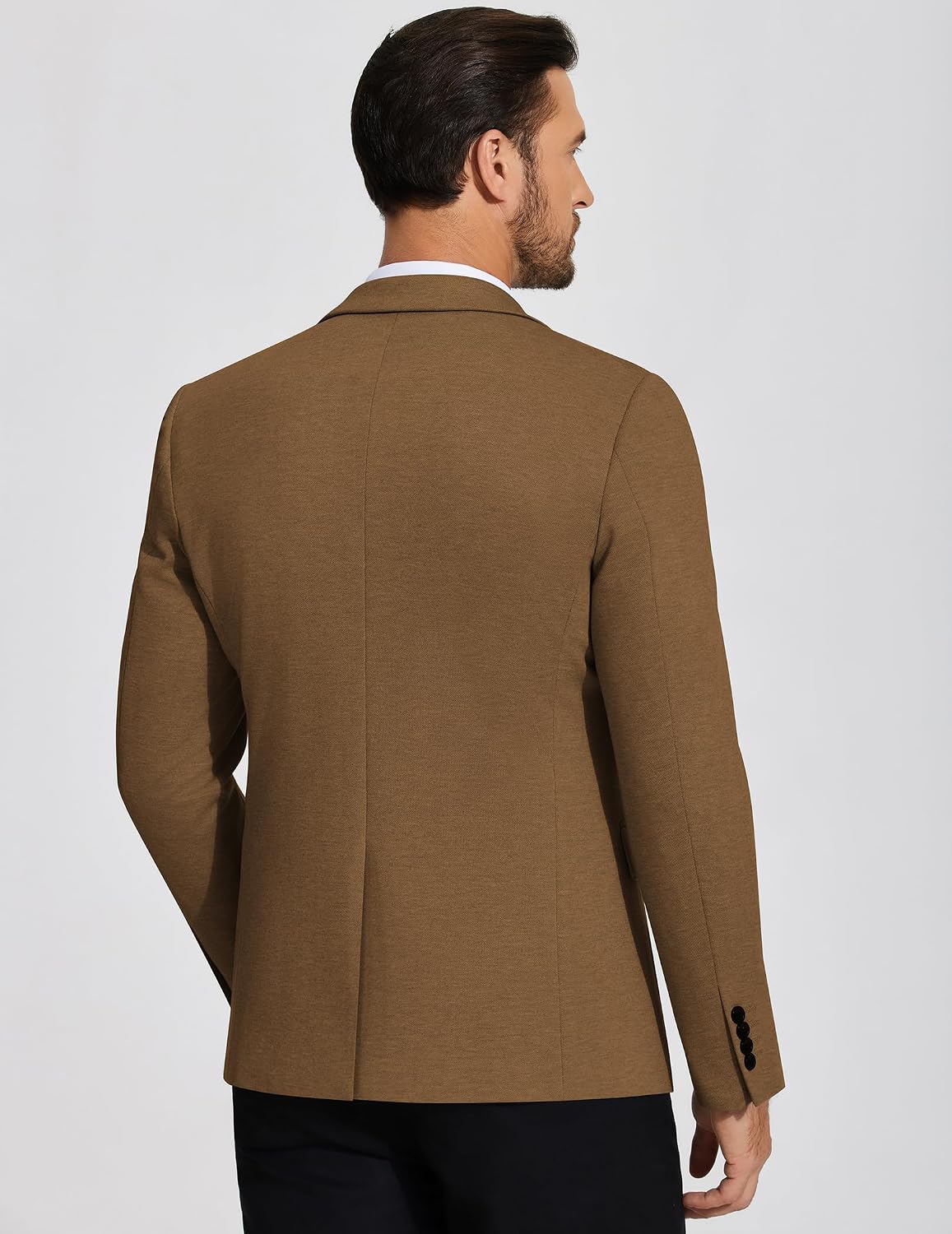 Detalle de COOFANDY Men’s Knit Sport Coat Blazer with Two Buttons (Lightweight Casual Suit Jacket)