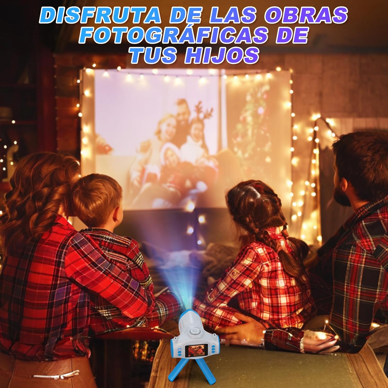 Detalle 2 de CHAKEYAKE Cámara Infantil de Fotos 1080P 📸 con Proyección y Trípode