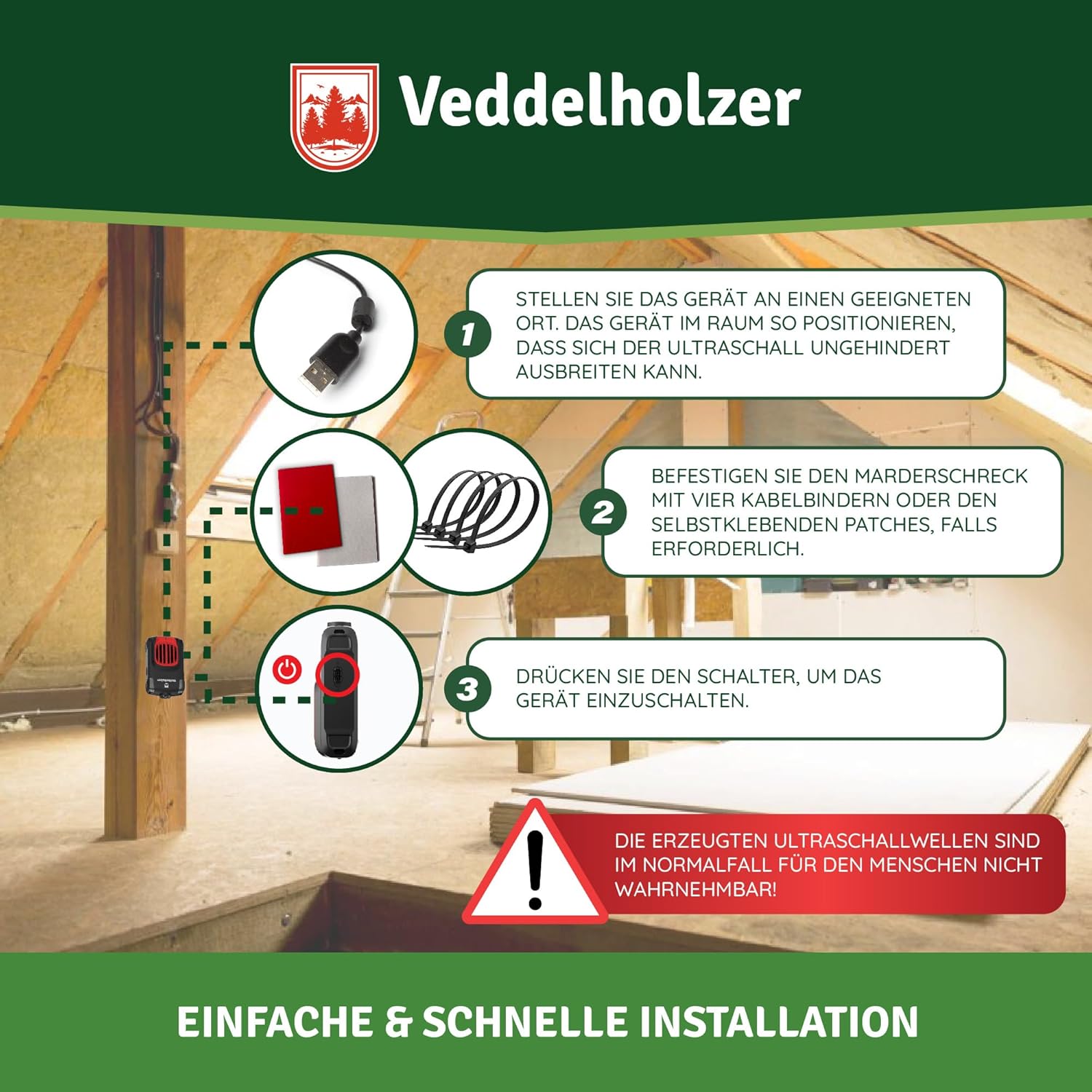 Thumbnail 4 de Veddelholzer Marderabwehr 70 m² Ultraschall