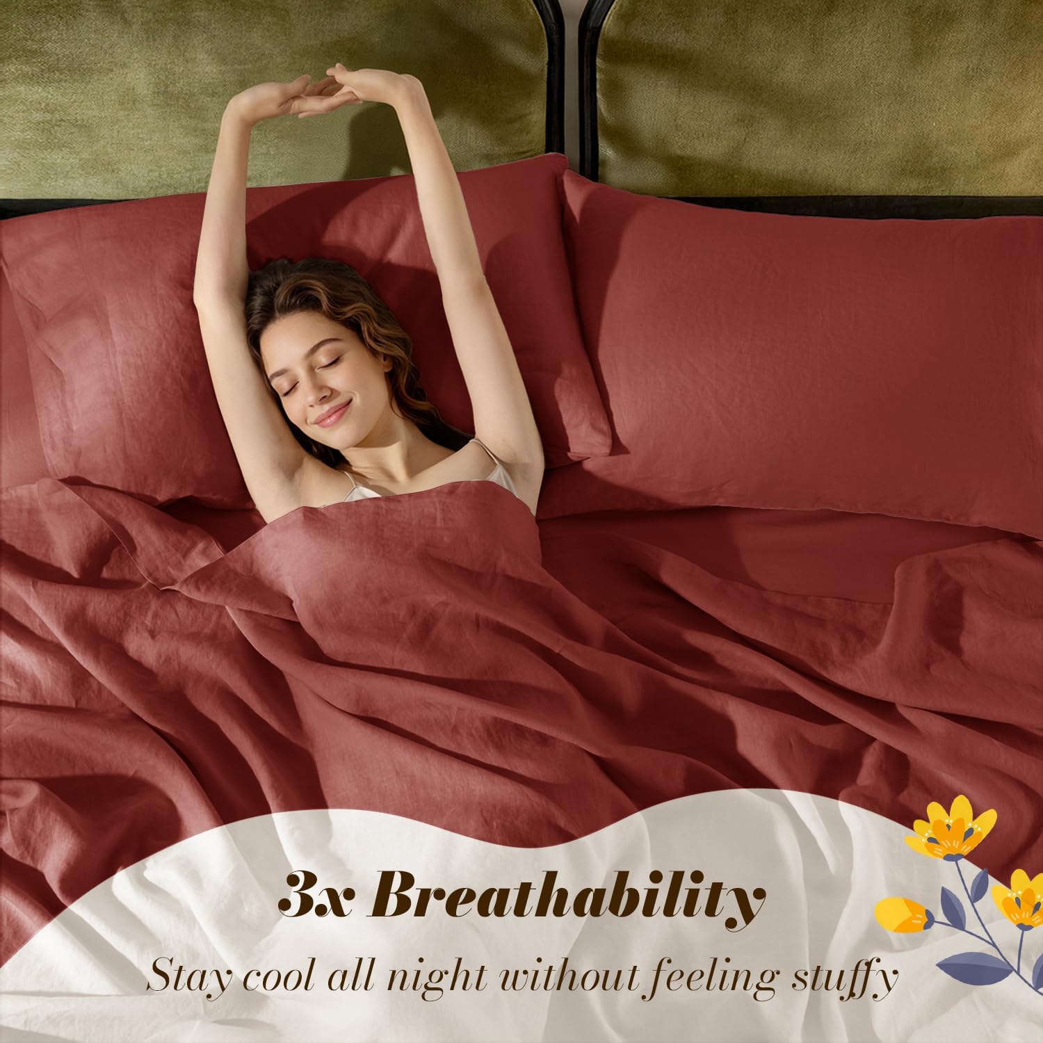 Thumbnail 2 de SONORO KATE 100% French Pure Linen Sheets — Queen Size