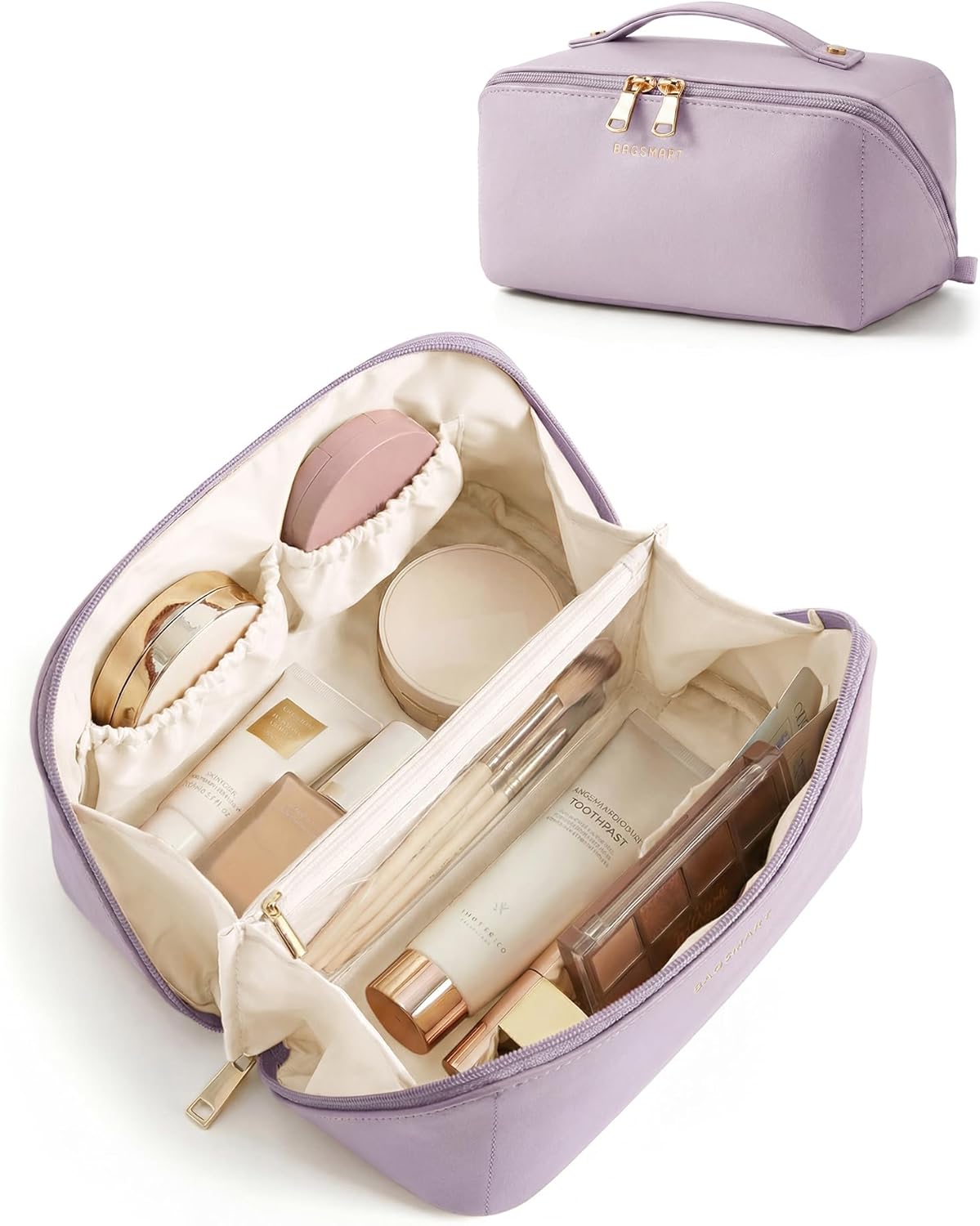 Detalle de BAGSMART Makeup Bag PU Leather
