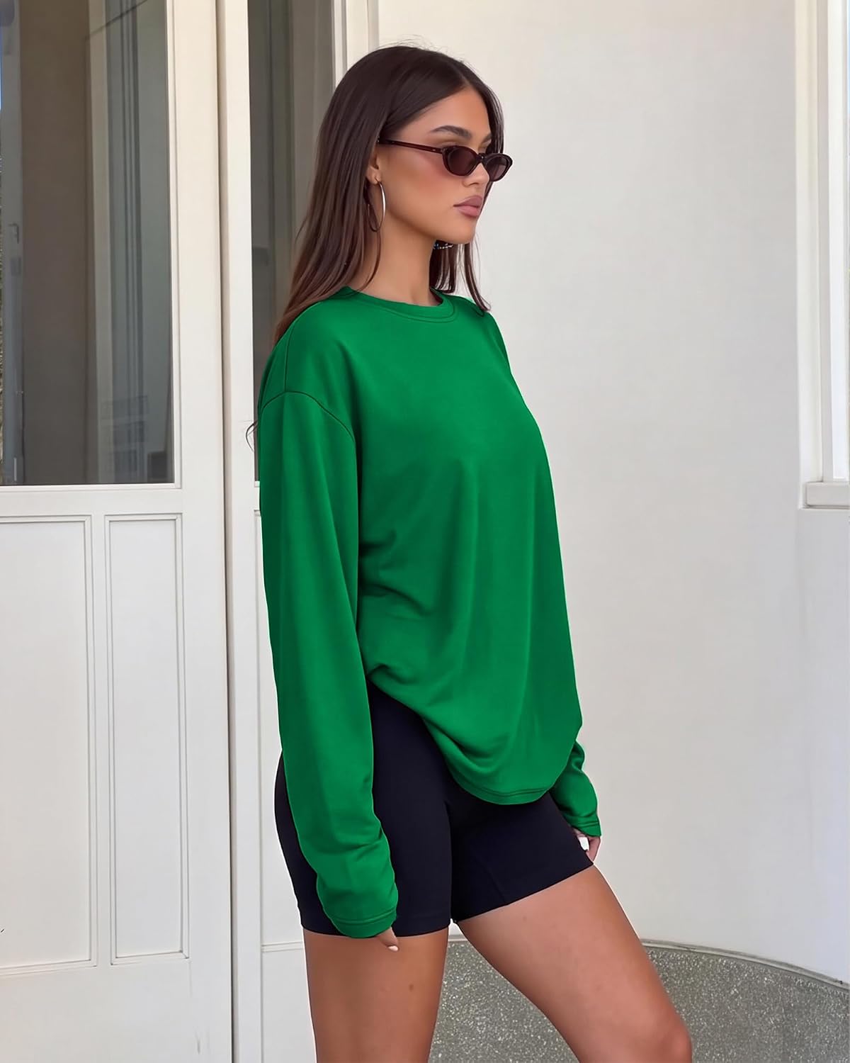 Detalle de GAYHAY Women's Long-Sleeve Shirt, Oversized Fit